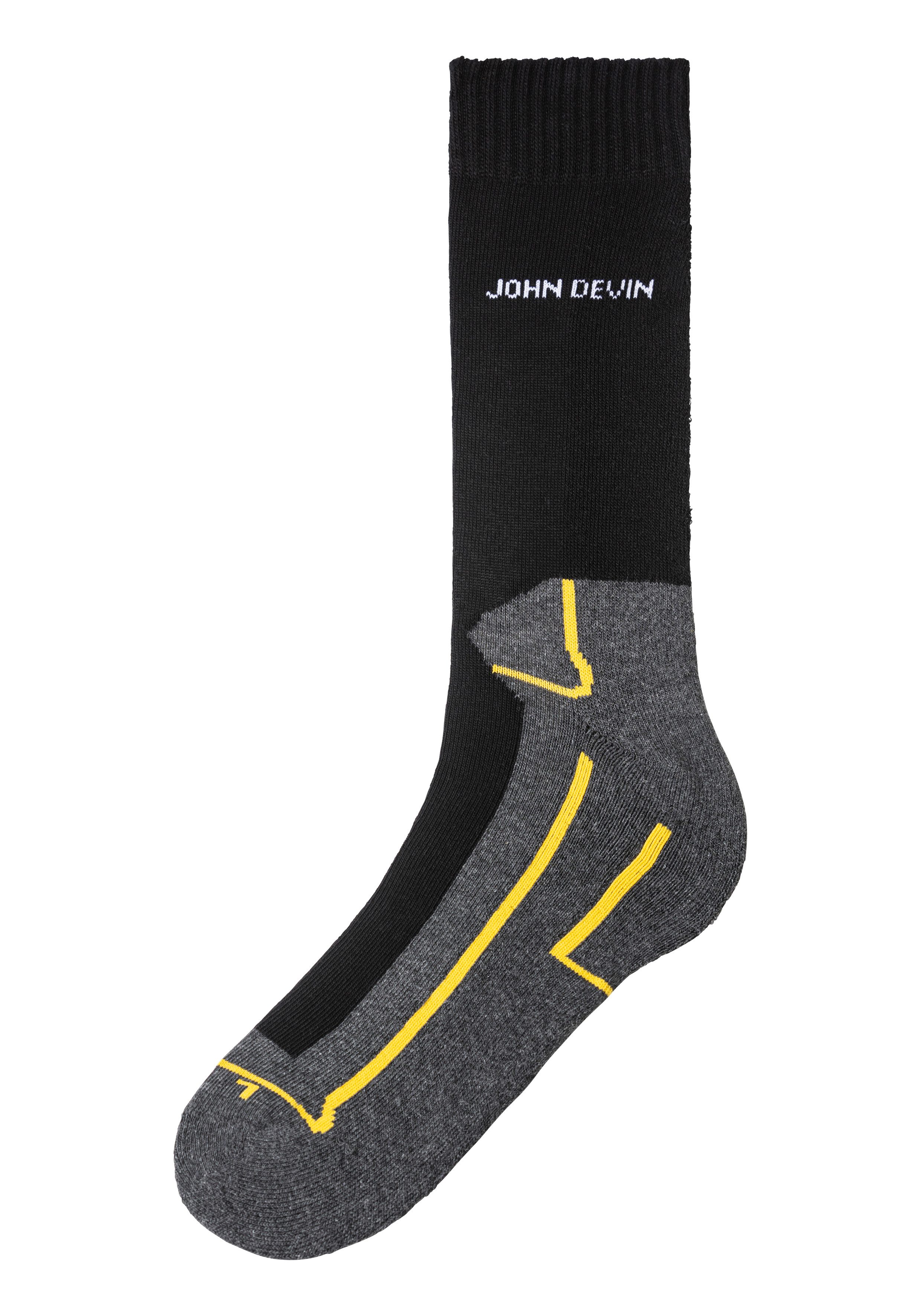 John Devin Functionele sokken met zolen over de tenen en hoge hakpluche (set, 4 paar)