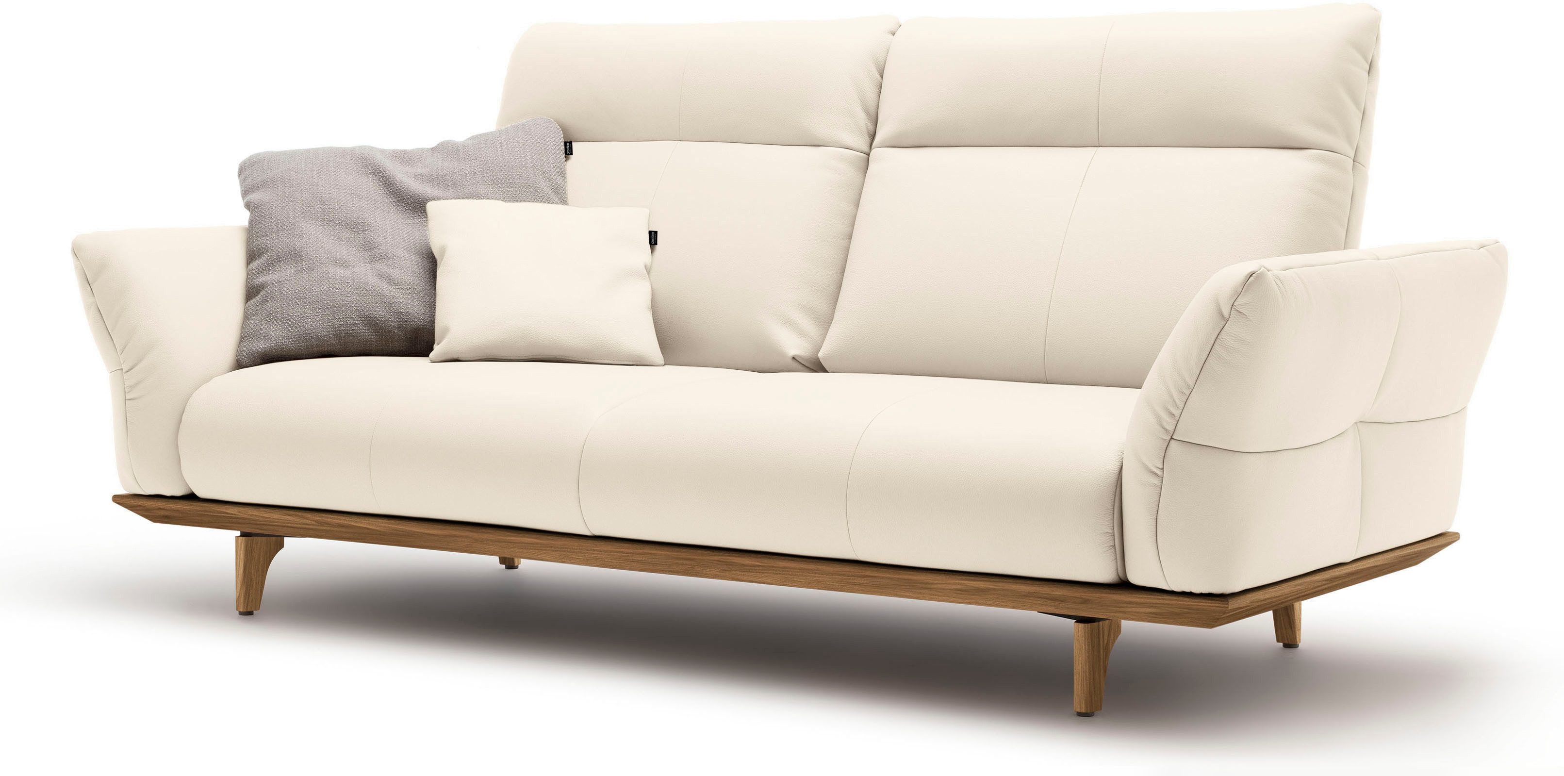 Creation BY ROLF BENZ 3-zitsbank CR.460 Onderstel in walnotenhout, walnotenhouten poten, breedte 208 cm
