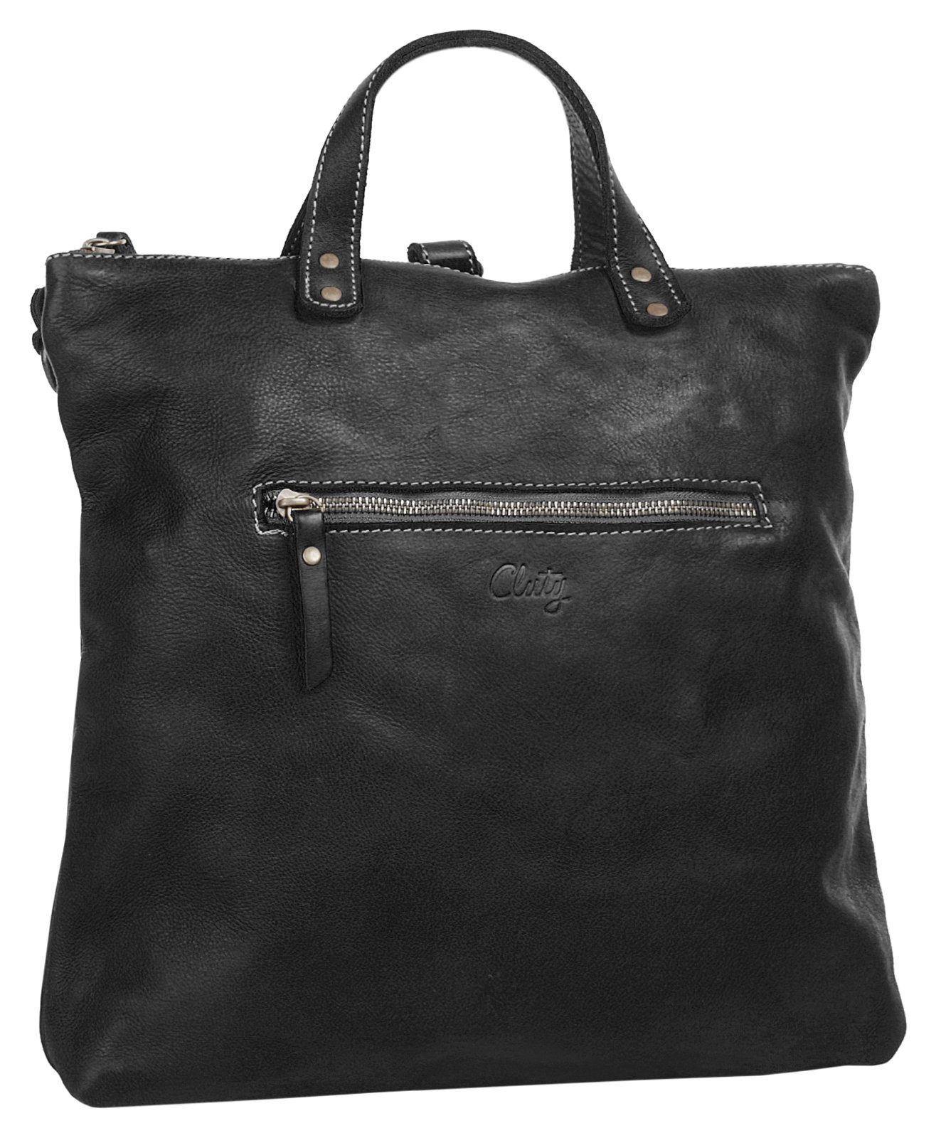 Cluty Schoudertas echt leer, made in italy