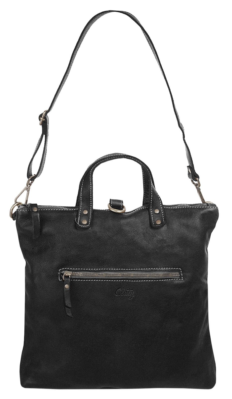 Cluty Schoudertas echt leer, made in italy