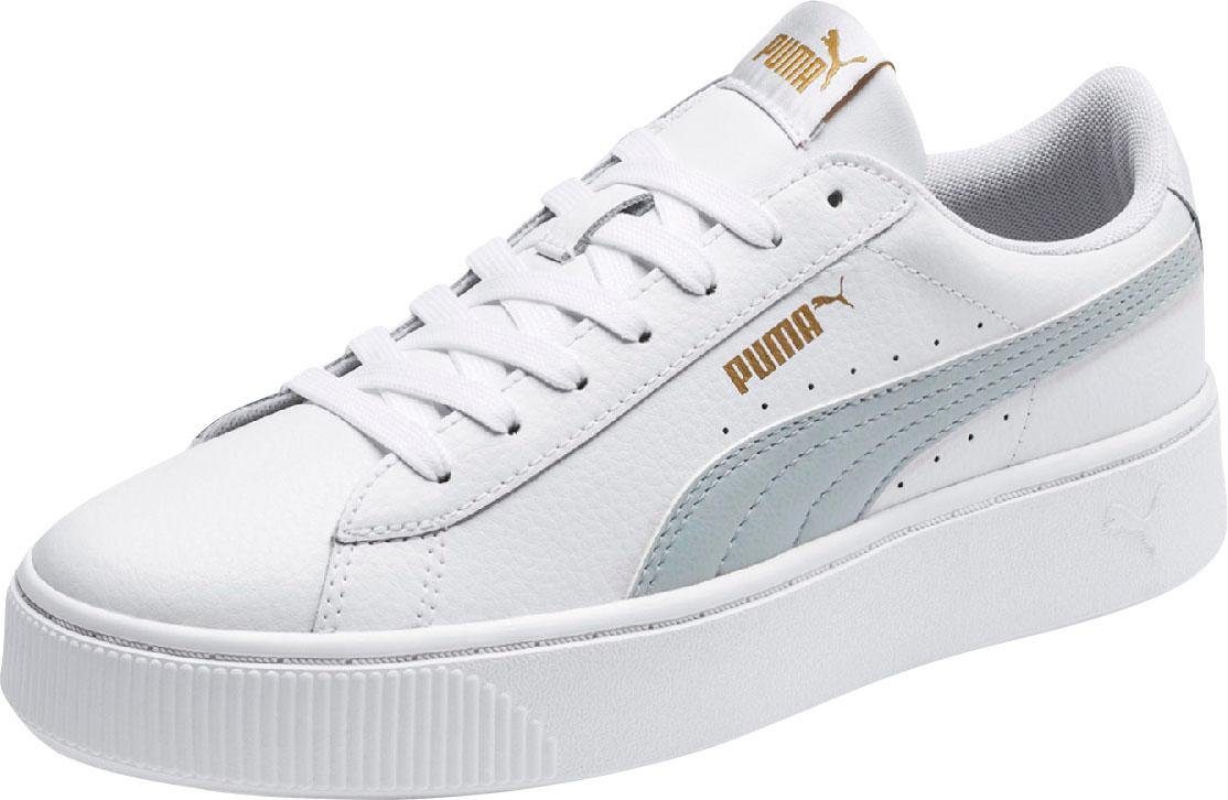 puma vikky stacked sneakers wit