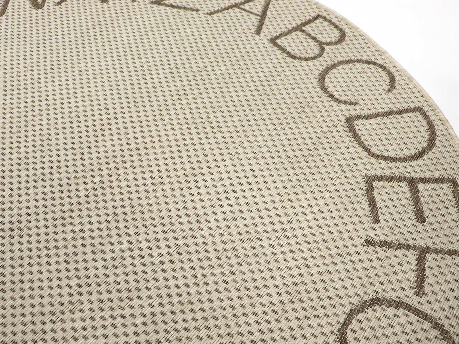 Primaflor-Ideen in Textil Kindervloerkleed CABANE - ABC Platweefsel, ABC letters randdessin, geschikt voor binnen en buiten