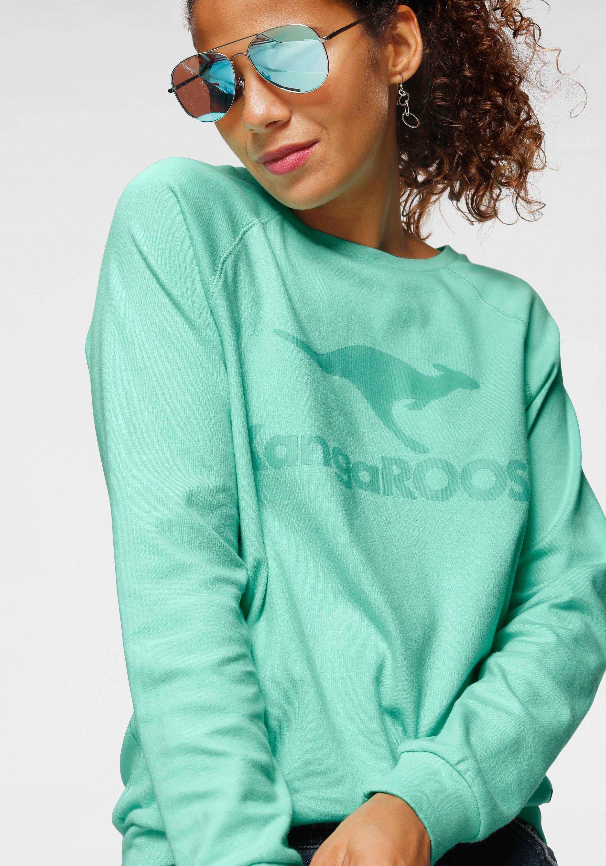 KangaROOS Sweatshirt Lange mouwen, figuurvolgende snit, met print, ronde hals