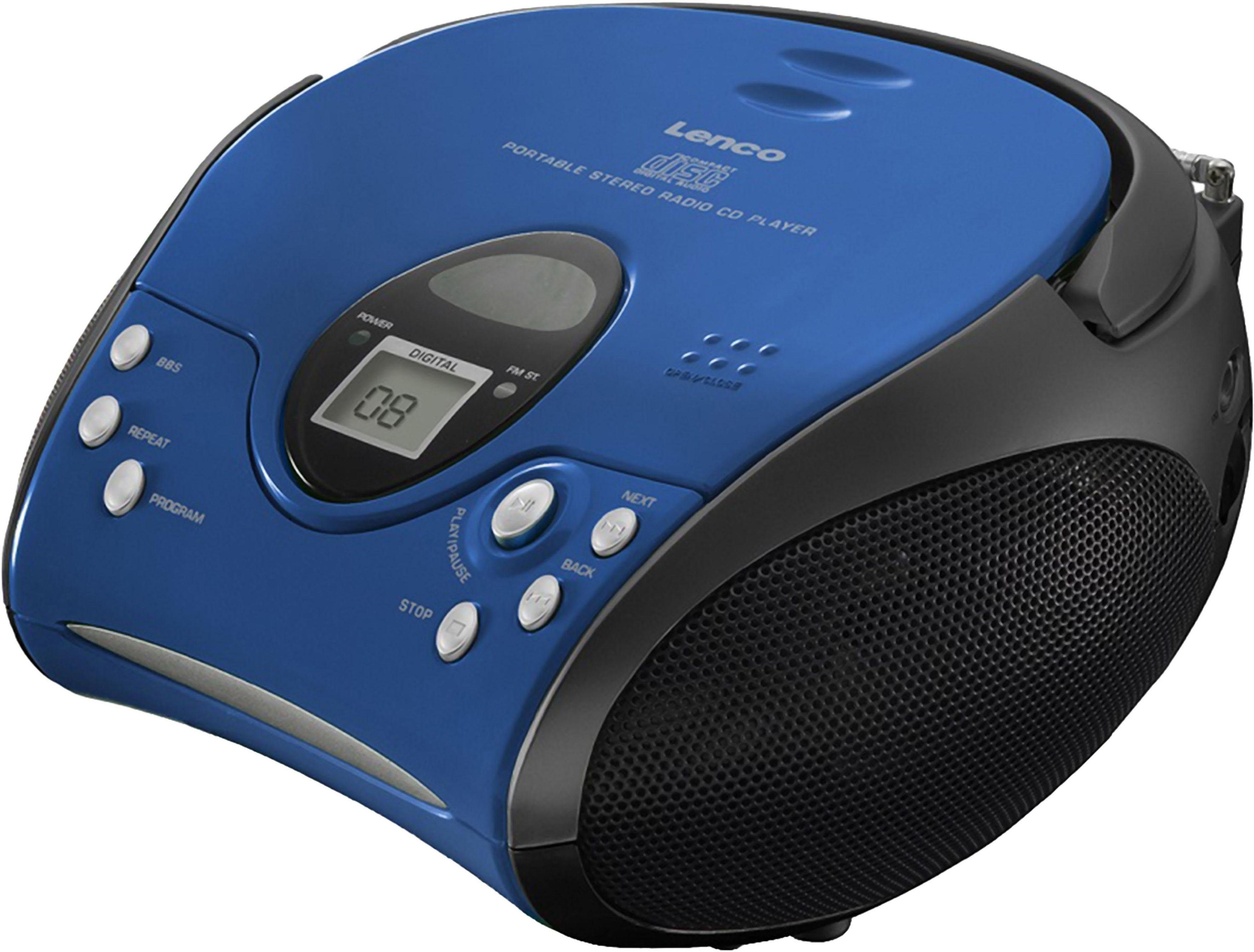 Lenco FM-radio SCD-24 met cd stereo alle radio blauw