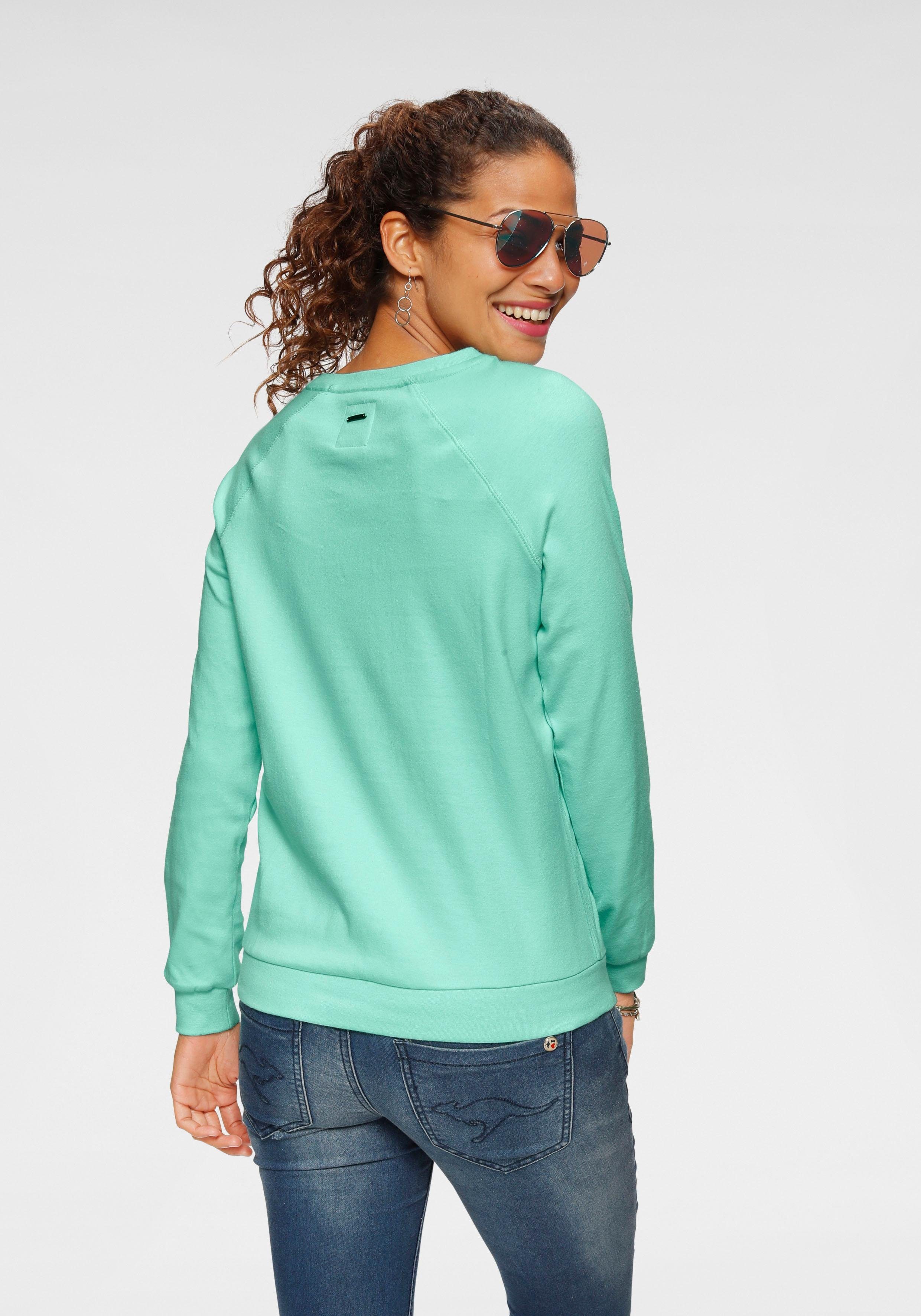 KangaROOS Sweatshirt Lange mouwen, figuurvolgende snit, met print, ronde hals