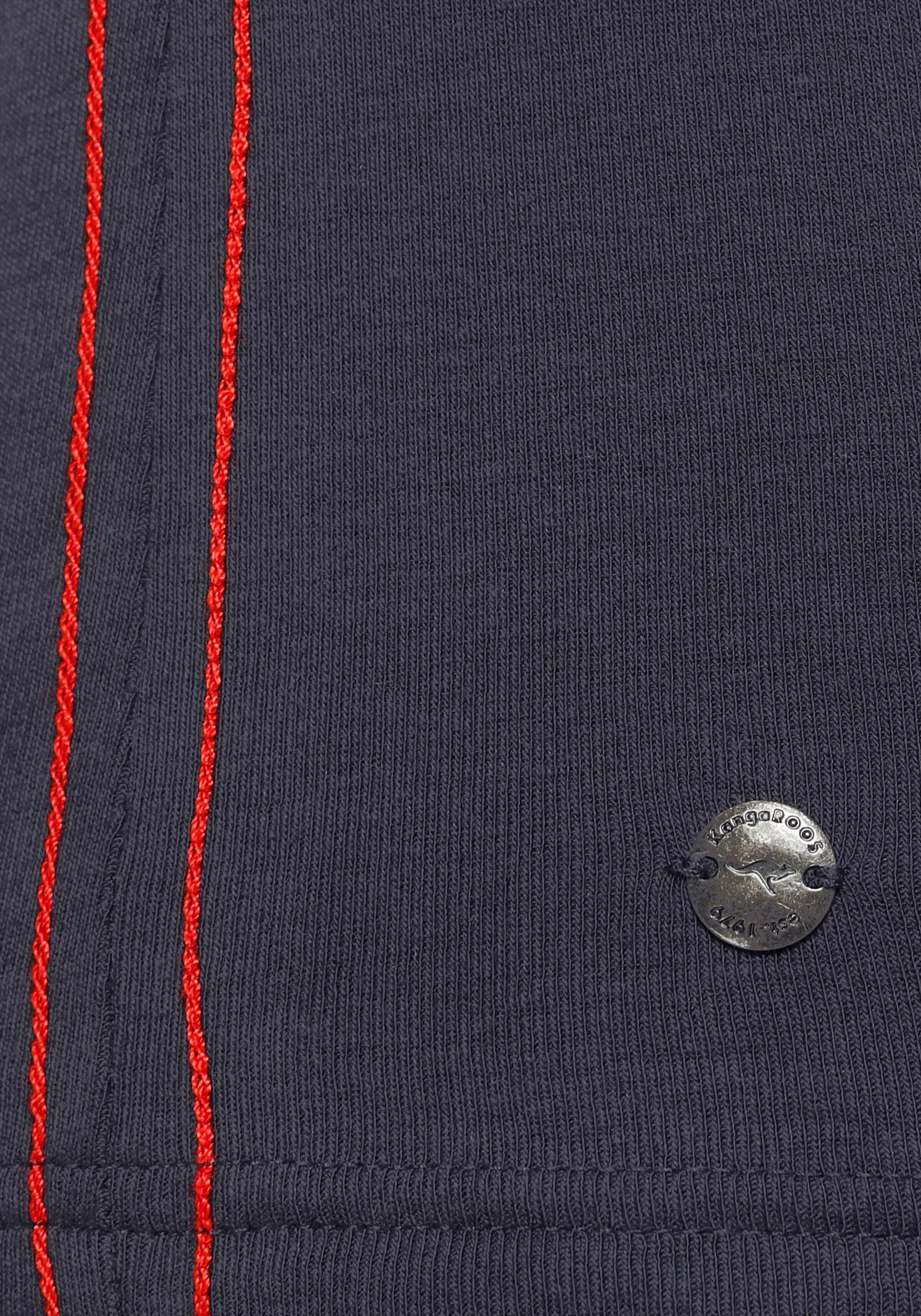 KangaROOS T-shirt Korte mouwen, effen en bedrukt, ronde hals (1-delig)