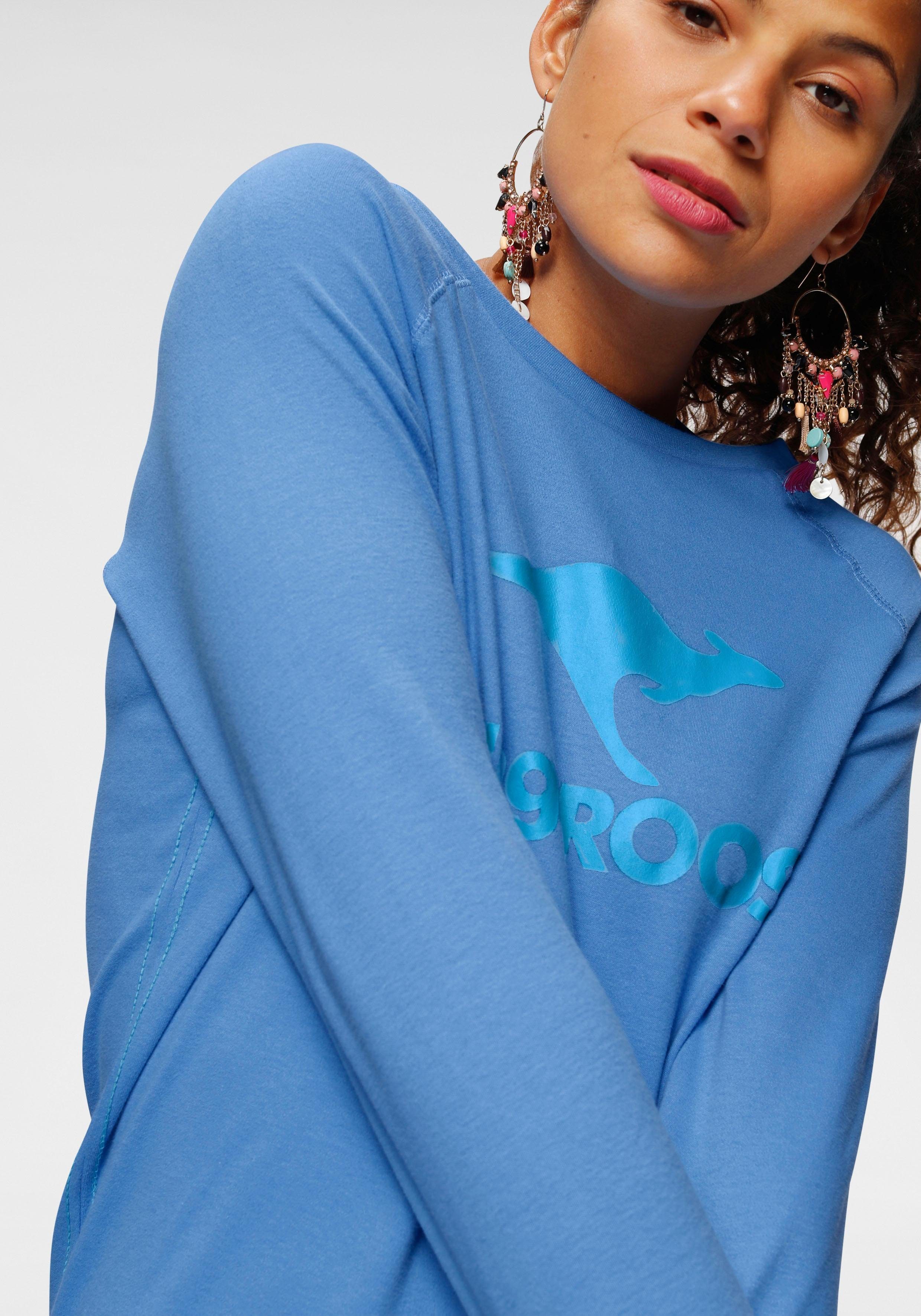 KangaROOS Sweatshirt Lange mouwen, figuurvolgende snit, met print, ronde hals