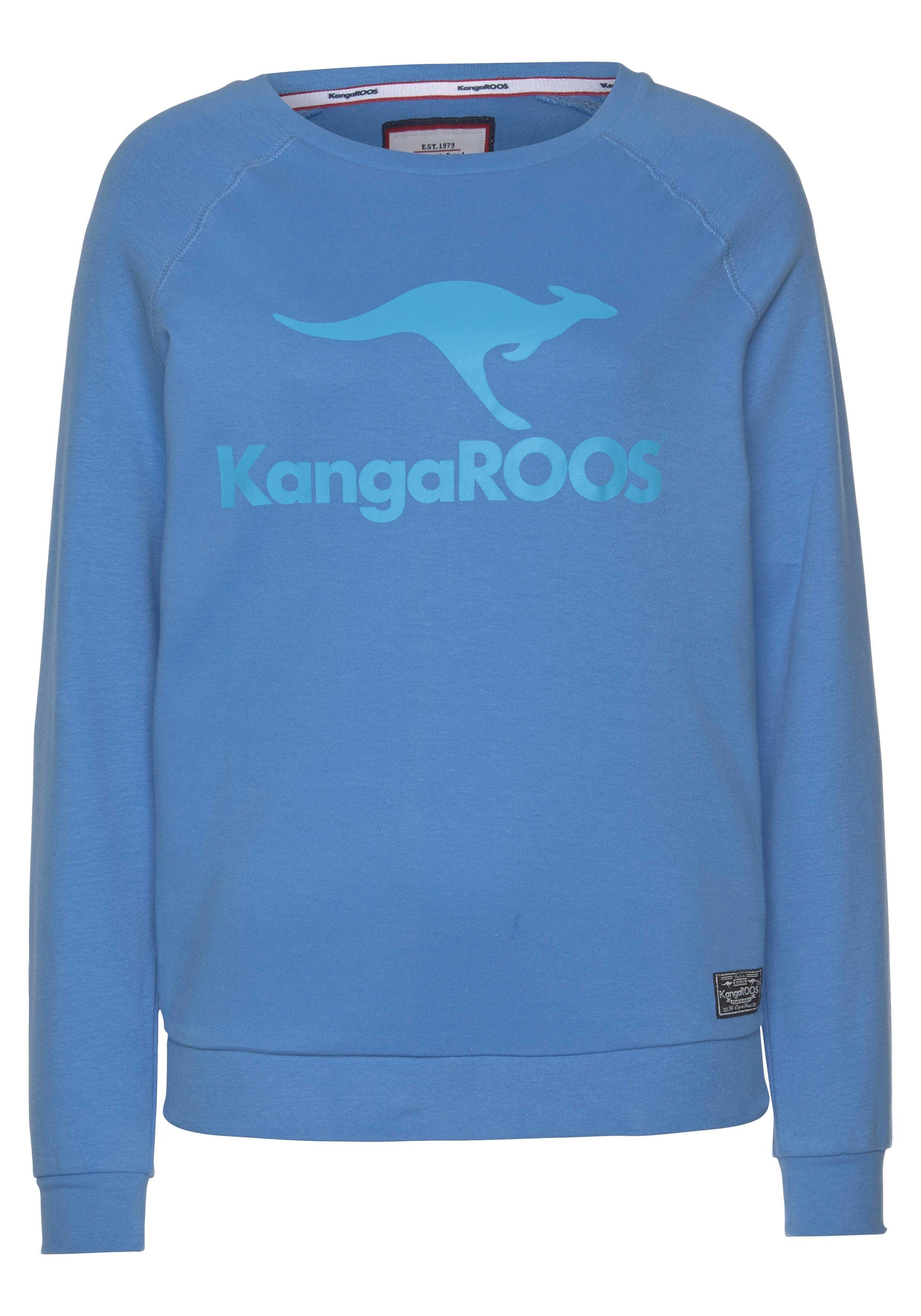 KangaROOS Sweatshirt Lange mouwen, figuurvolgende snit, met print, ronde hals
