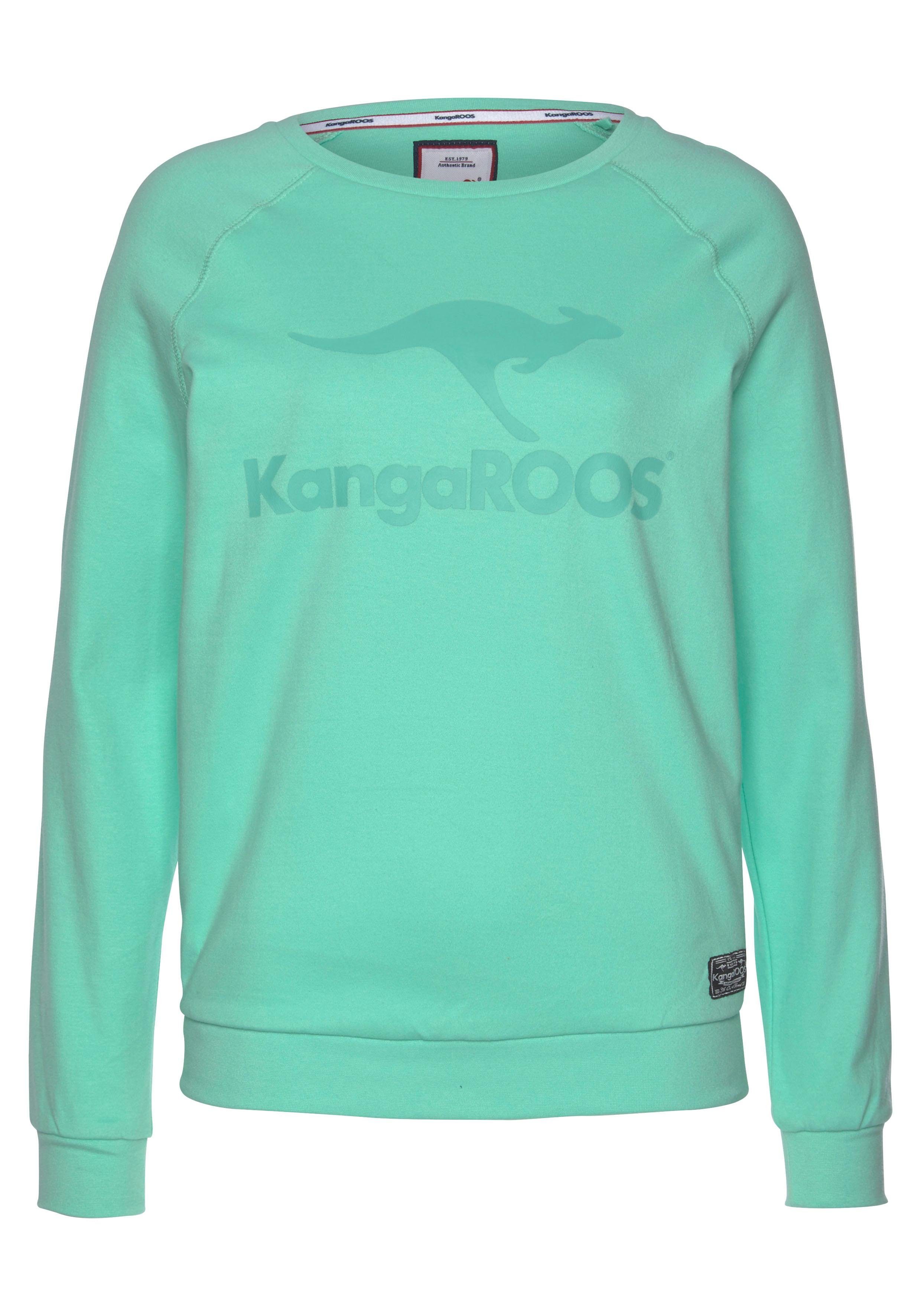 KangaROOS Sweatshirt Lange mouwen, figuurvolgende snit, met print, ronde hals