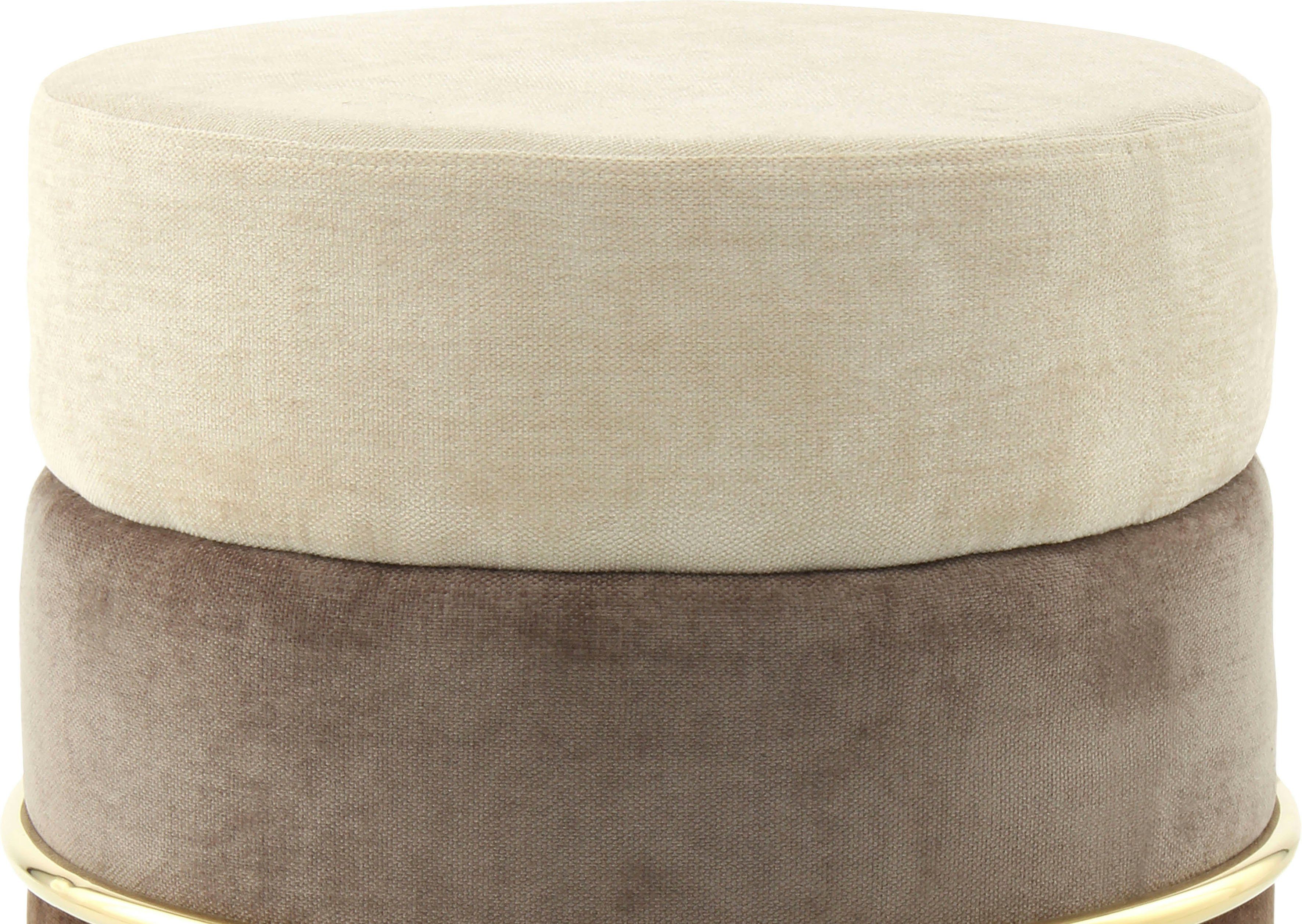 Kayoom ZitHocker Matilda 225, comfortabele ronde vorm, gezellige design-hocker (1 stuk)