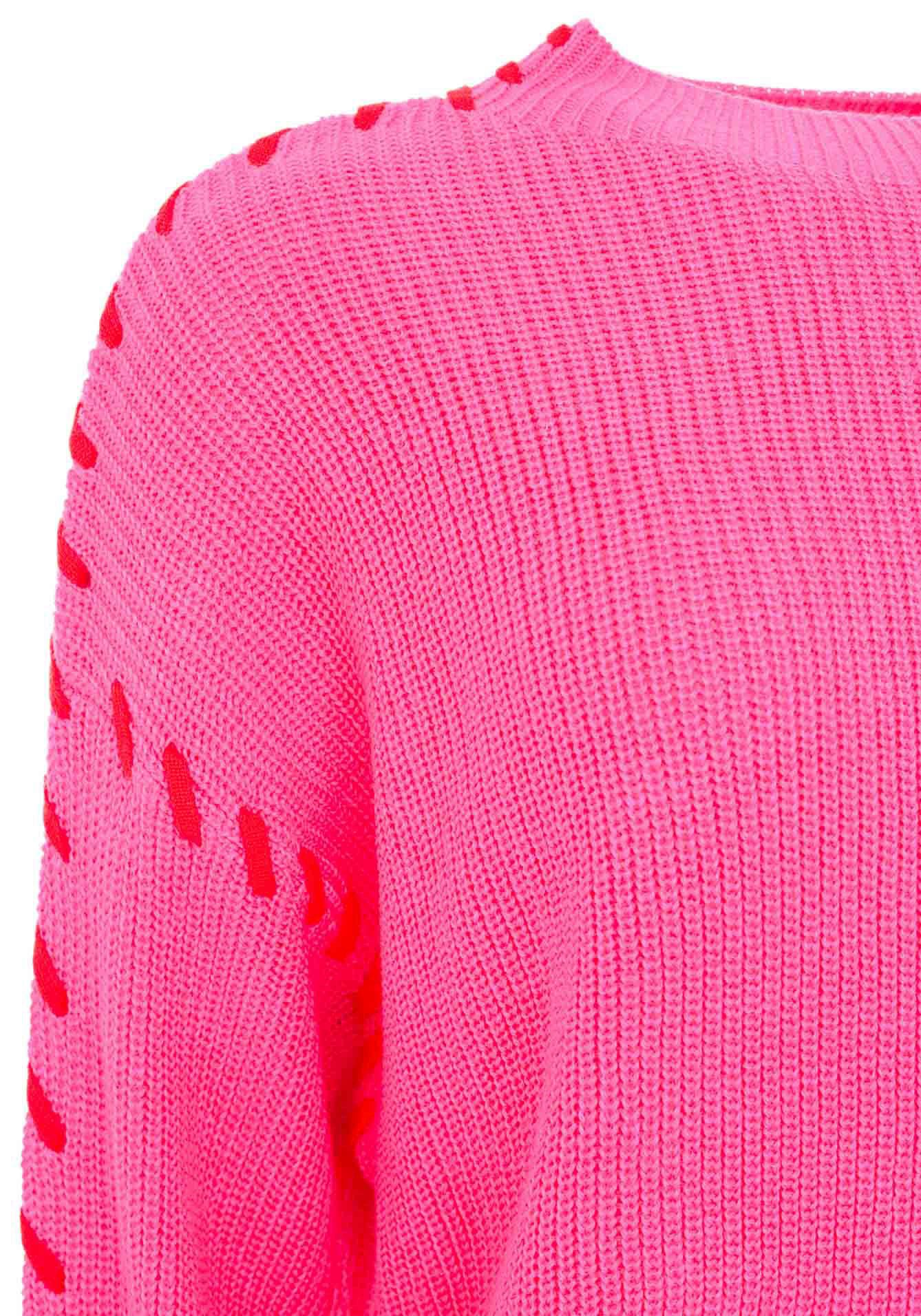 Zwillingsherz Gebreide trui Stitching