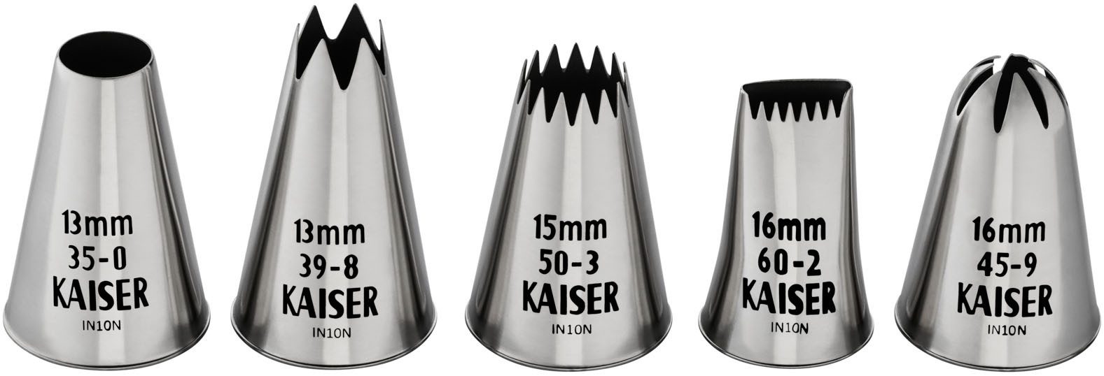 Kaiser Backformen Spuitzak La Forme Plus Herbruikbare spuitzak, Made in Germany (7-delig)