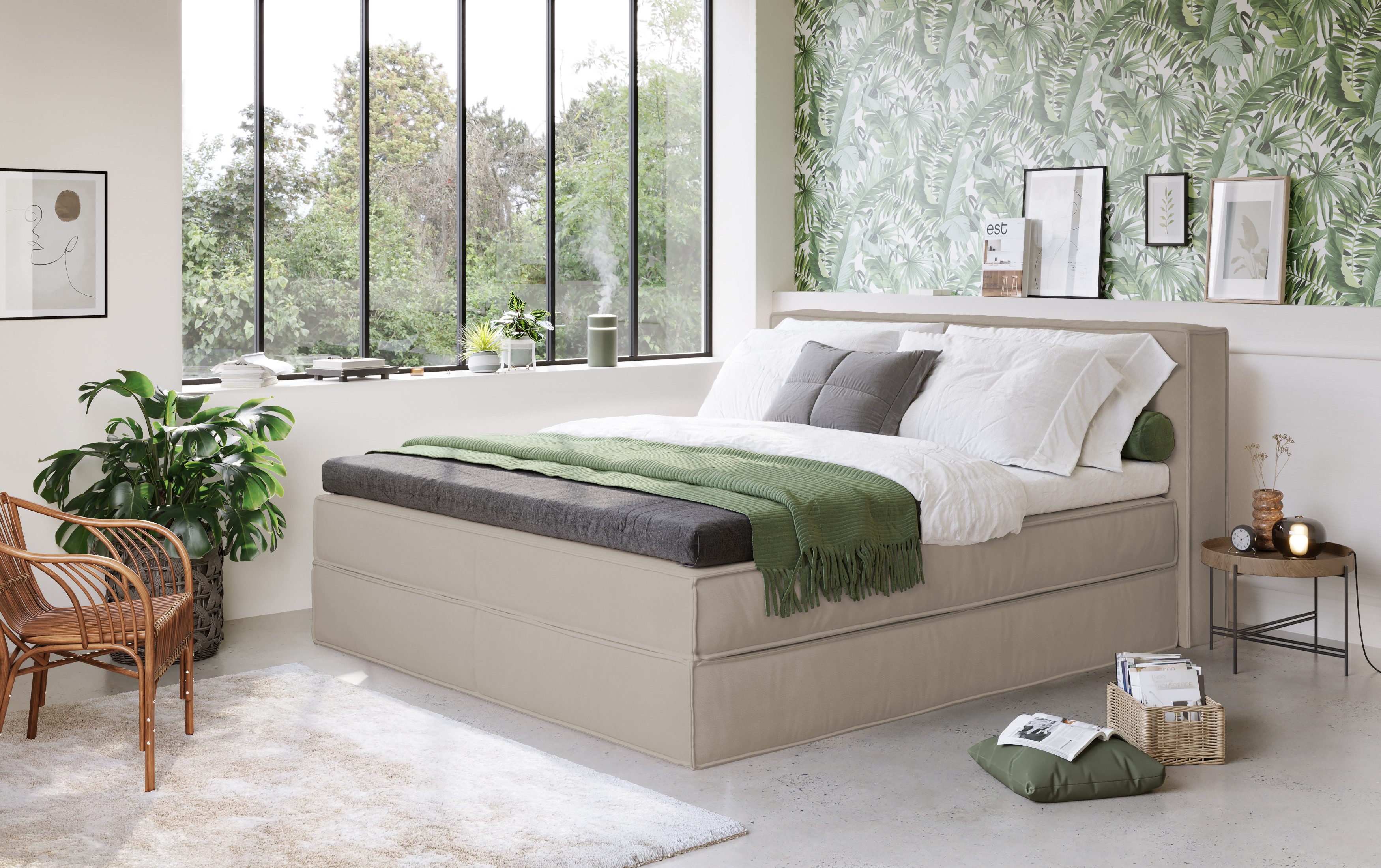 Home affaire Boxspring Sacy Boxbed incl. topmatras, 2 matrassen, hardheden H2, H3 en H4 naar keuze