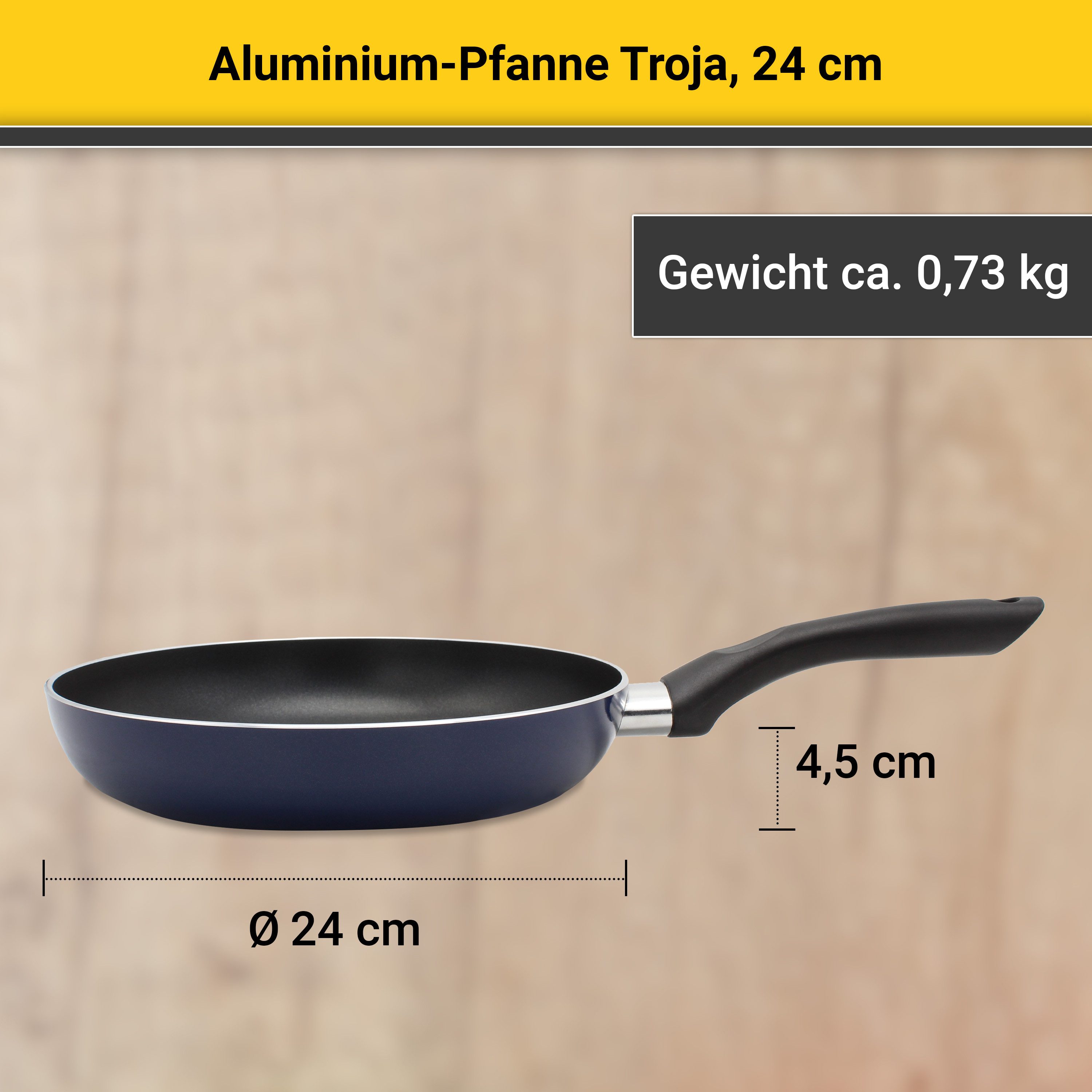 Krüger Koekenpan Troja voor inductiekookvelden geschikt (1-delig)
