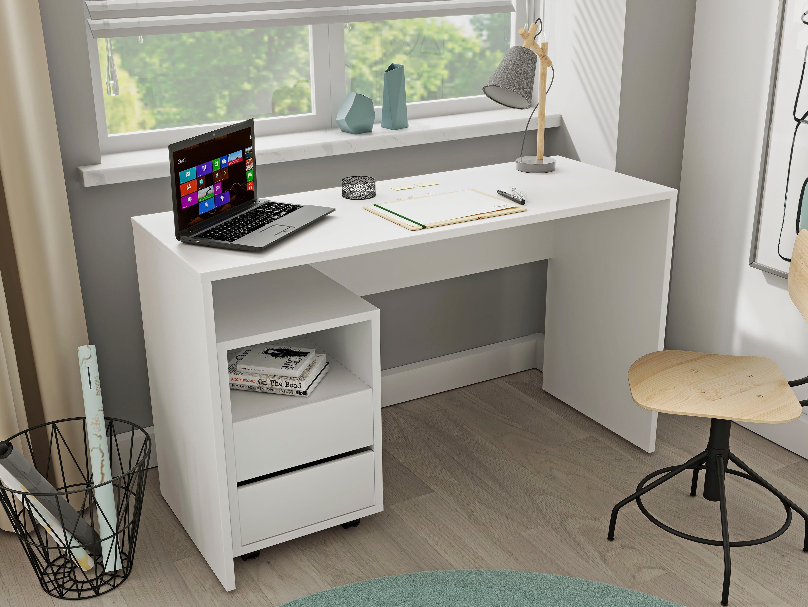 INOSIGN Kantoormeubelset AGAPI bestaande uit bureau en verrijdbaar ladeblok in een modern ontwerp (set, 2-delig)