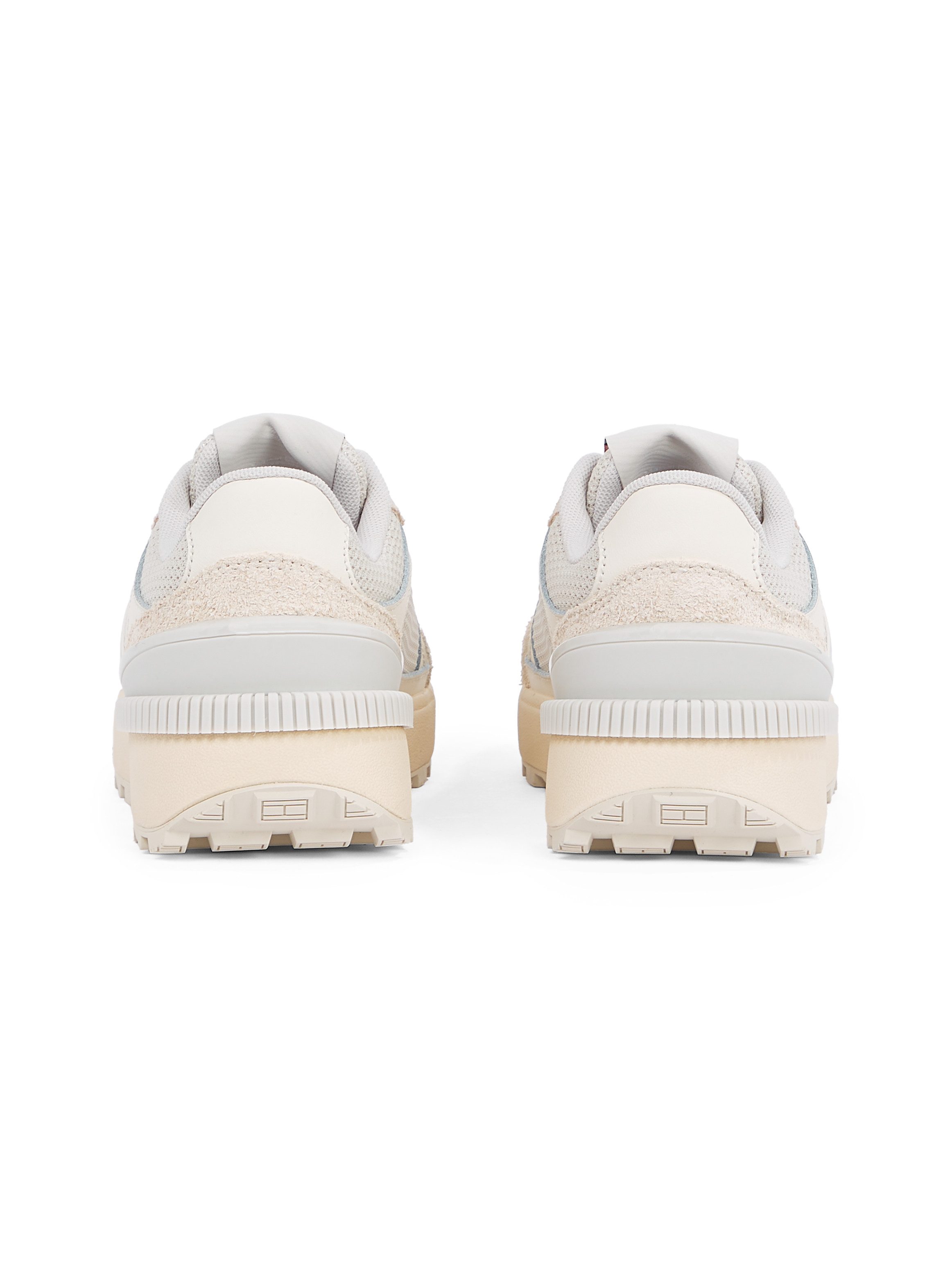 TOMMY JEANS Plateausneakers TJW TECH RUNNER vrijetijdsschoen, lage schoen, veterschoen in materiaal-mix