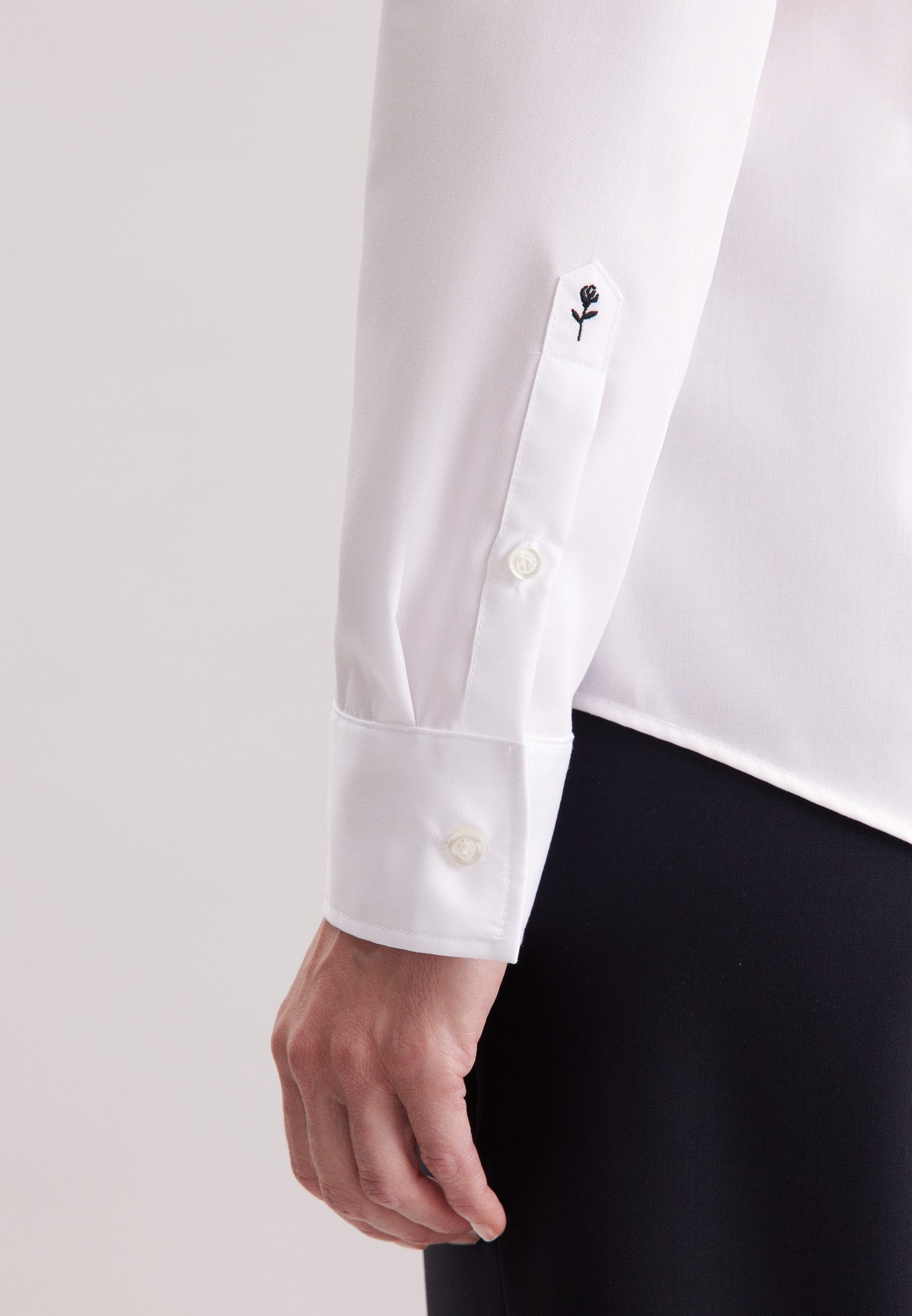 seidensticker Overhemdblouse Lange mouwen kraag uni