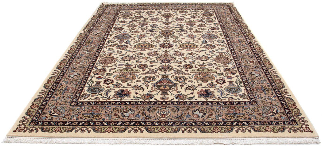 morgenland Wollen kleed Kaschmar bloemmotief beige 297 x 197 cm Uniek exemplaar met certificaat