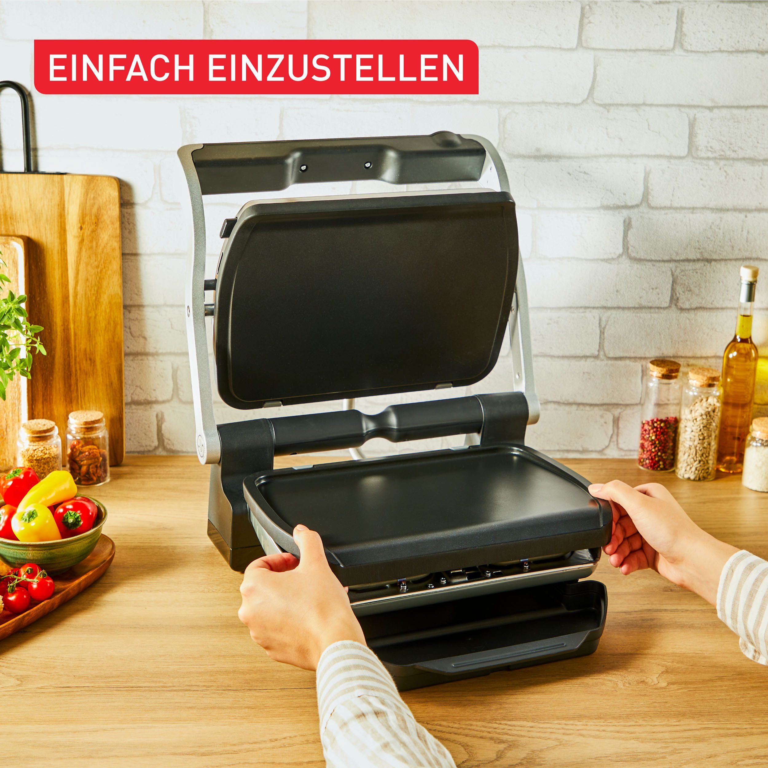 Tefal Bakplaat XA7288 OptiGrill Plancha-platen, voor gevoelige ingrediënten, anti-aanbak aluminium drukgiet (set)