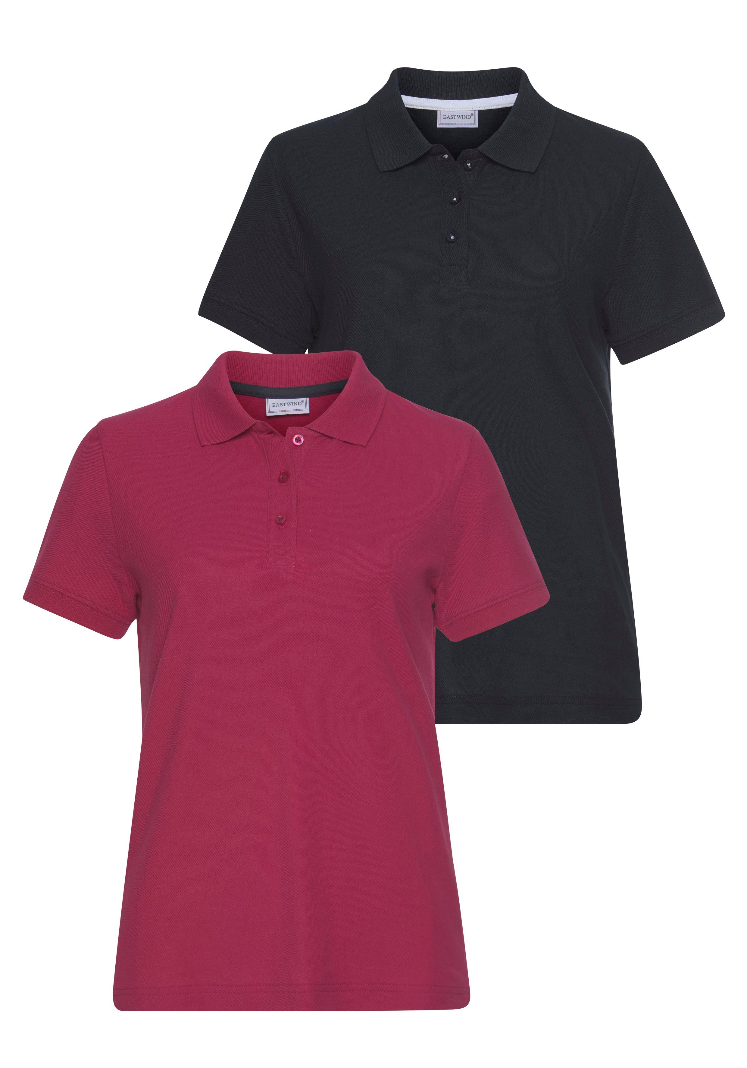 Eastwind Poloshirt Korte mouw, figuuraccentuerende snit, polokraag (2-delig, Set van 2)