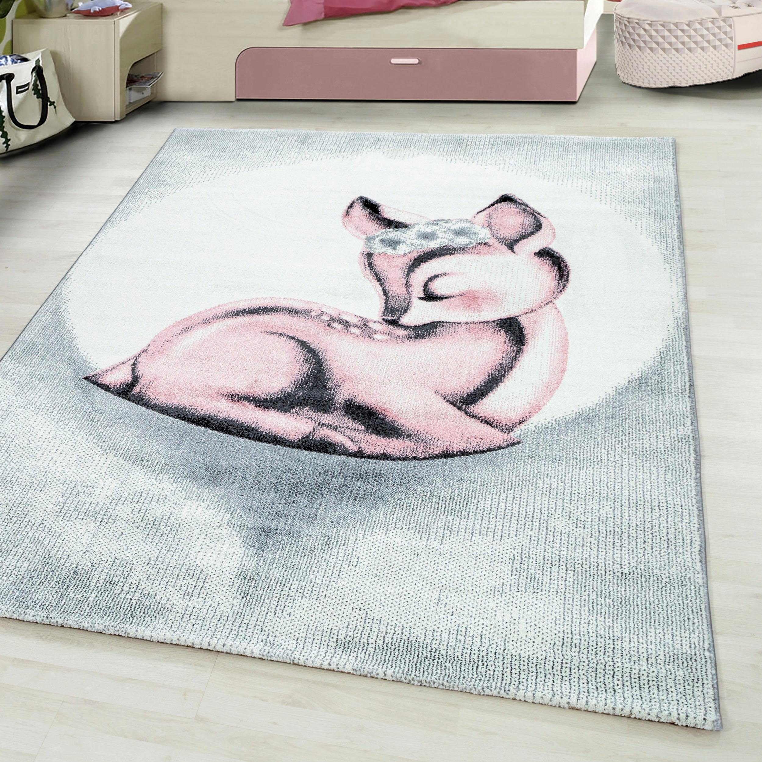 Ayyildiz Teppiche Kindervloerkleed Bambi 850 ook in rond, reekalf motief, kortpolig