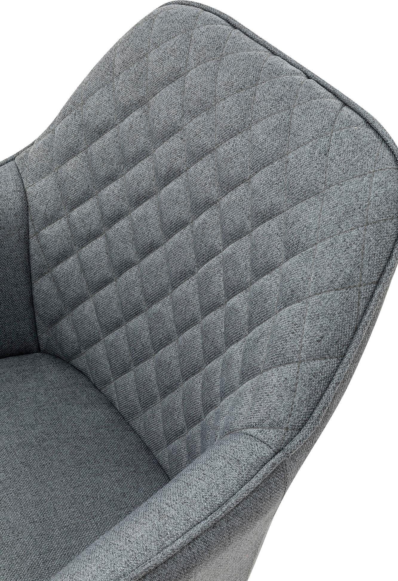 SalesFever Eetkamerstoel met diamantvormig stiksel op de rugleuning (set, 2 stuks)