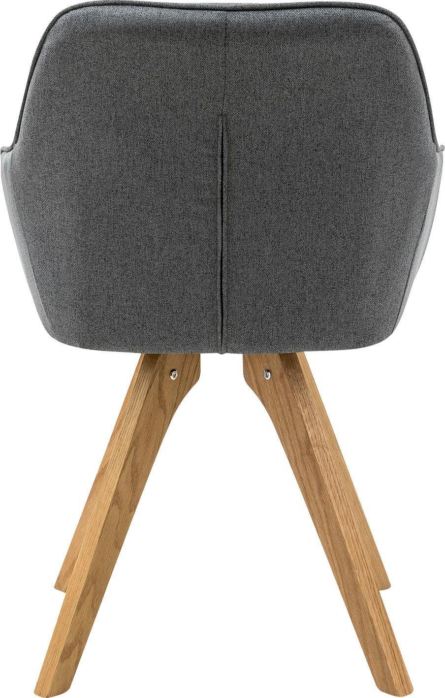 SalesFever Eetkamerstoel met diamantvormig stiksel op de rugleuning (set, 2 stuks)