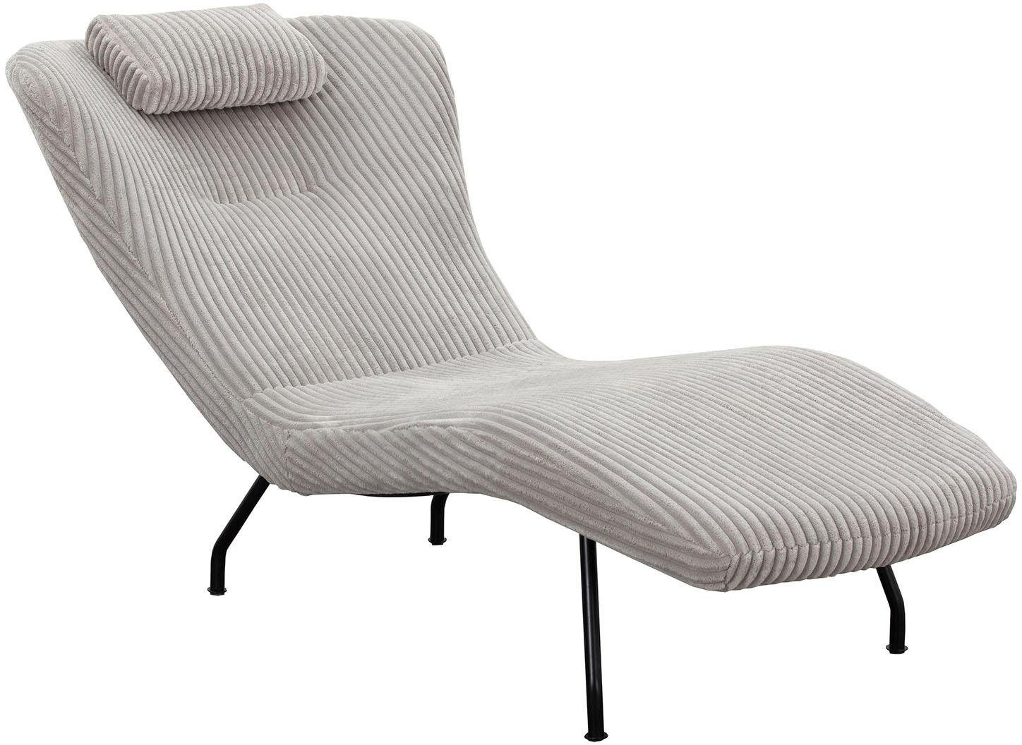 SalesFever Relaxfauteuil met moderne cord bekleding, gezellige stretcher