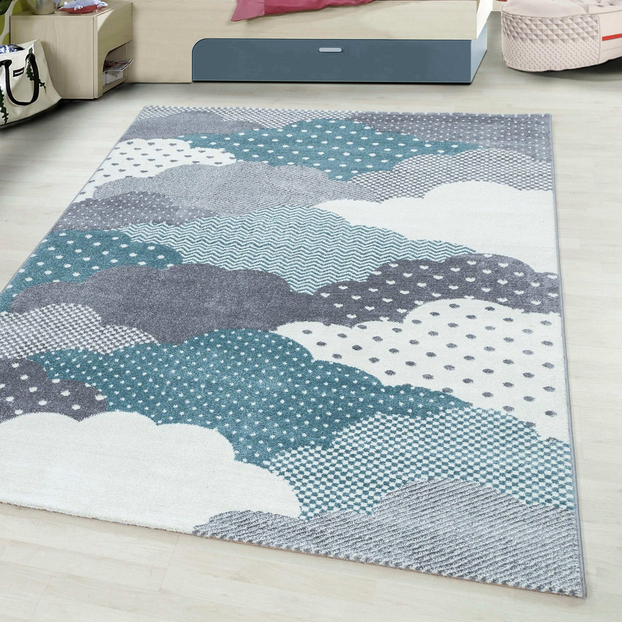 Ayyildiz Teppiche Kindervloerkleed Bambi 820 ook in rond, wolken motief, kortpolig