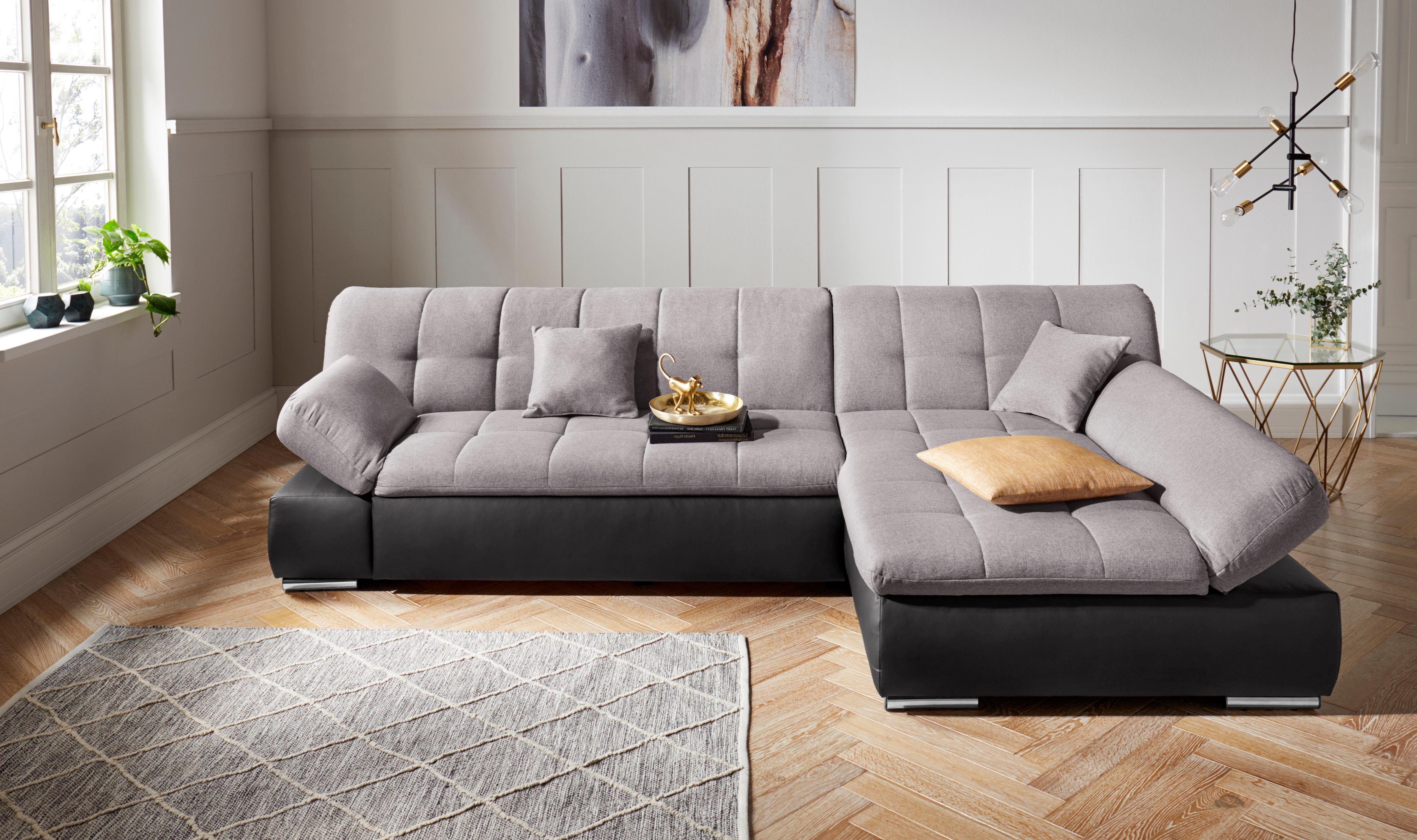 DOMO collection Hoekbank Mona L-vorm optioneel met slaapfunctie