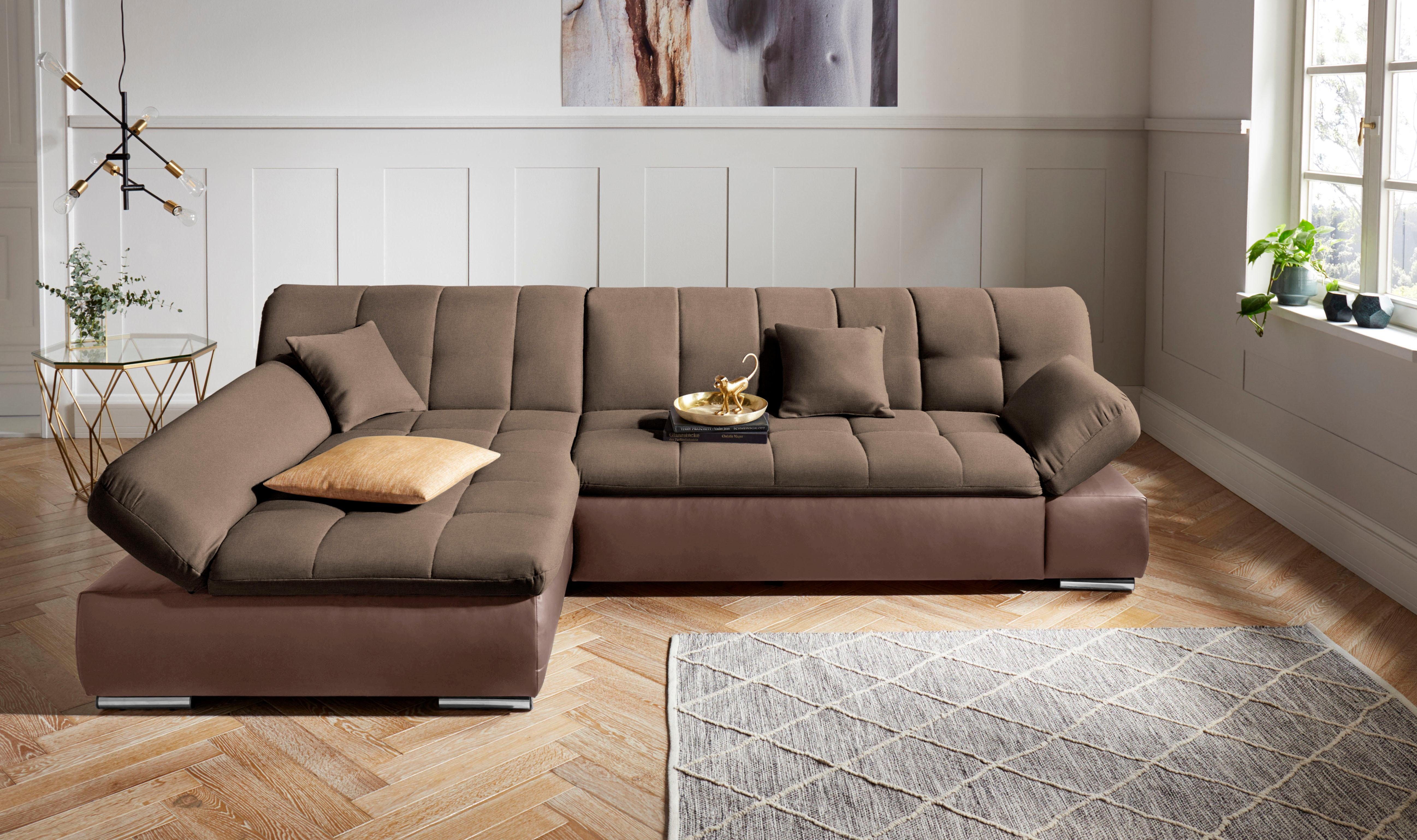 DOMO collection Hoekbank Mona L-vorm optioneel met slaapfunctie