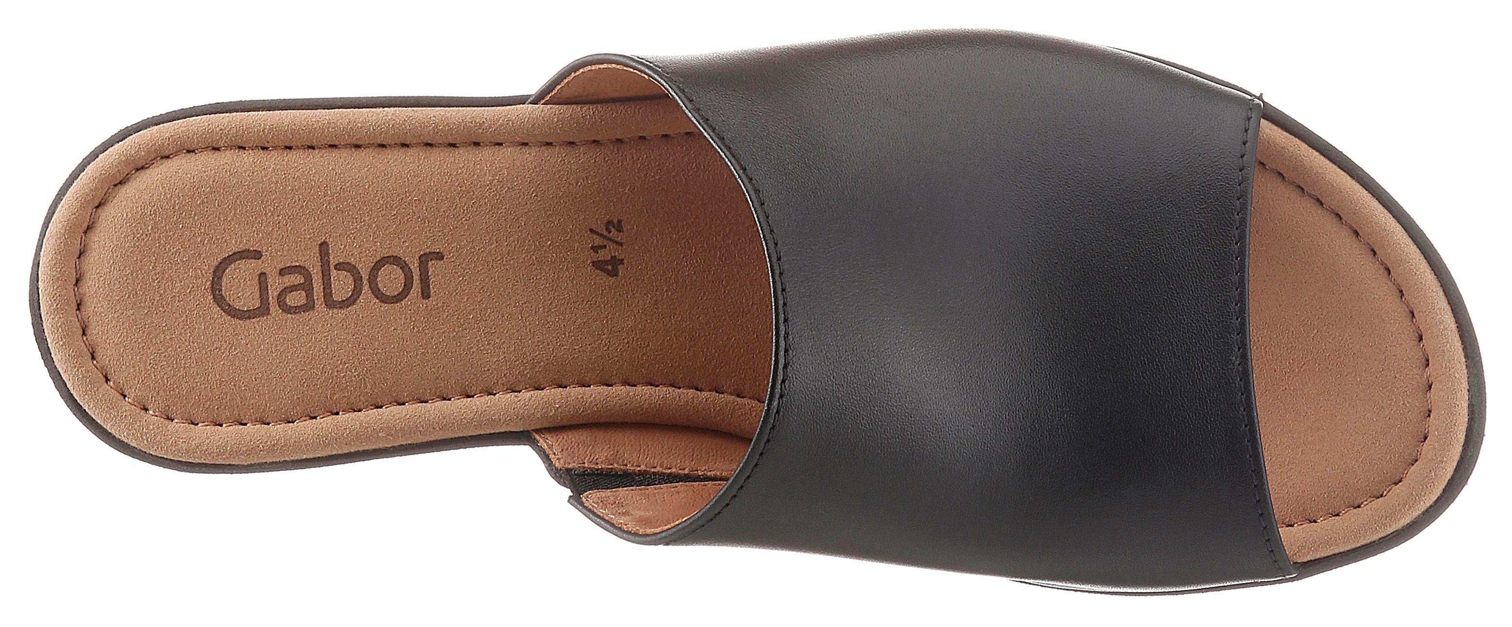 Gabor Slippers , sleehak, zomerschoen, slipper, geraffineerd hielontwerp