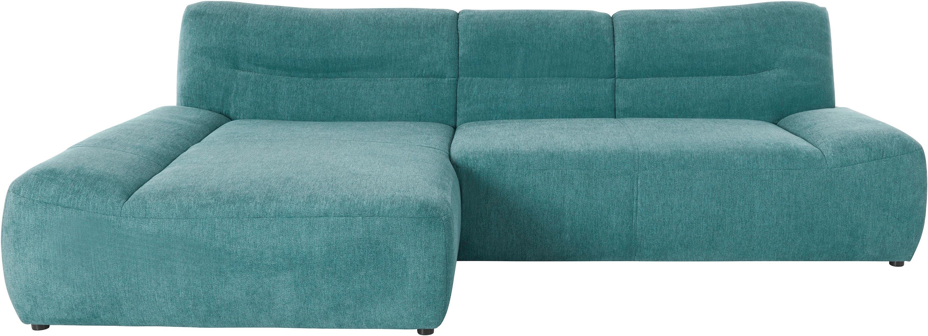 DOMO collection Hoekbank Cesena moderne hoekbank met platte armleuningen, L-vorm