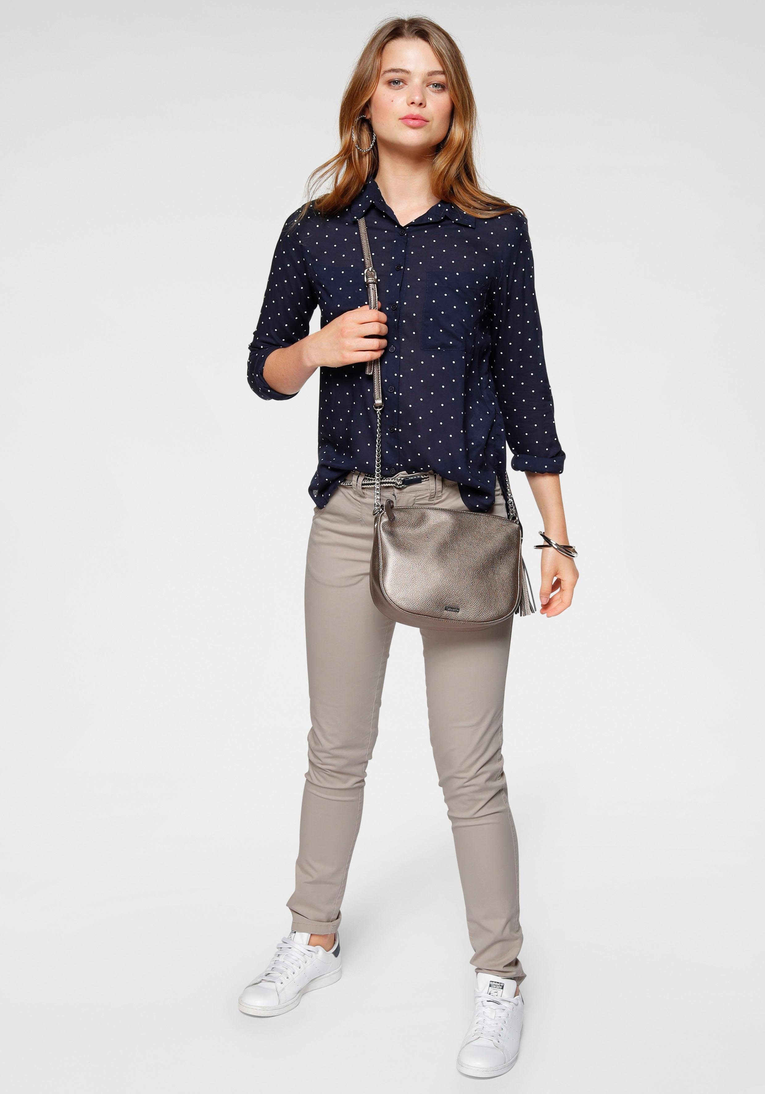 KangaROOS Chino in smal model, met koord te strikken (set, 2-delig, Met riem)