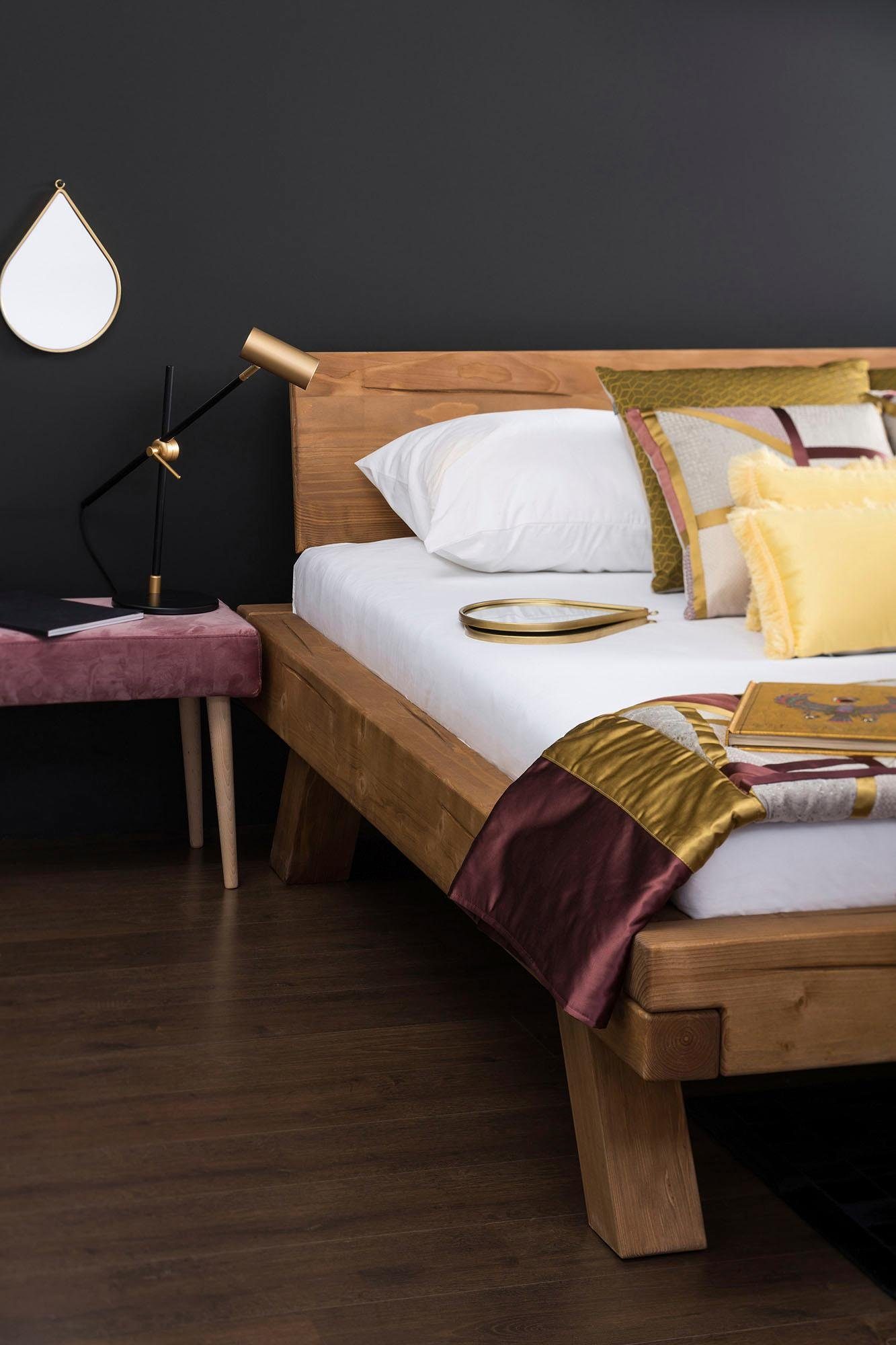 SalesFever Massief houten ledikant Eik Balkenbed in rustieke landelijke look