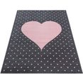 ayyildiz teppiche vloerkleed voor de kinderkamer bambi 830 hartmotief, laagpolig roze