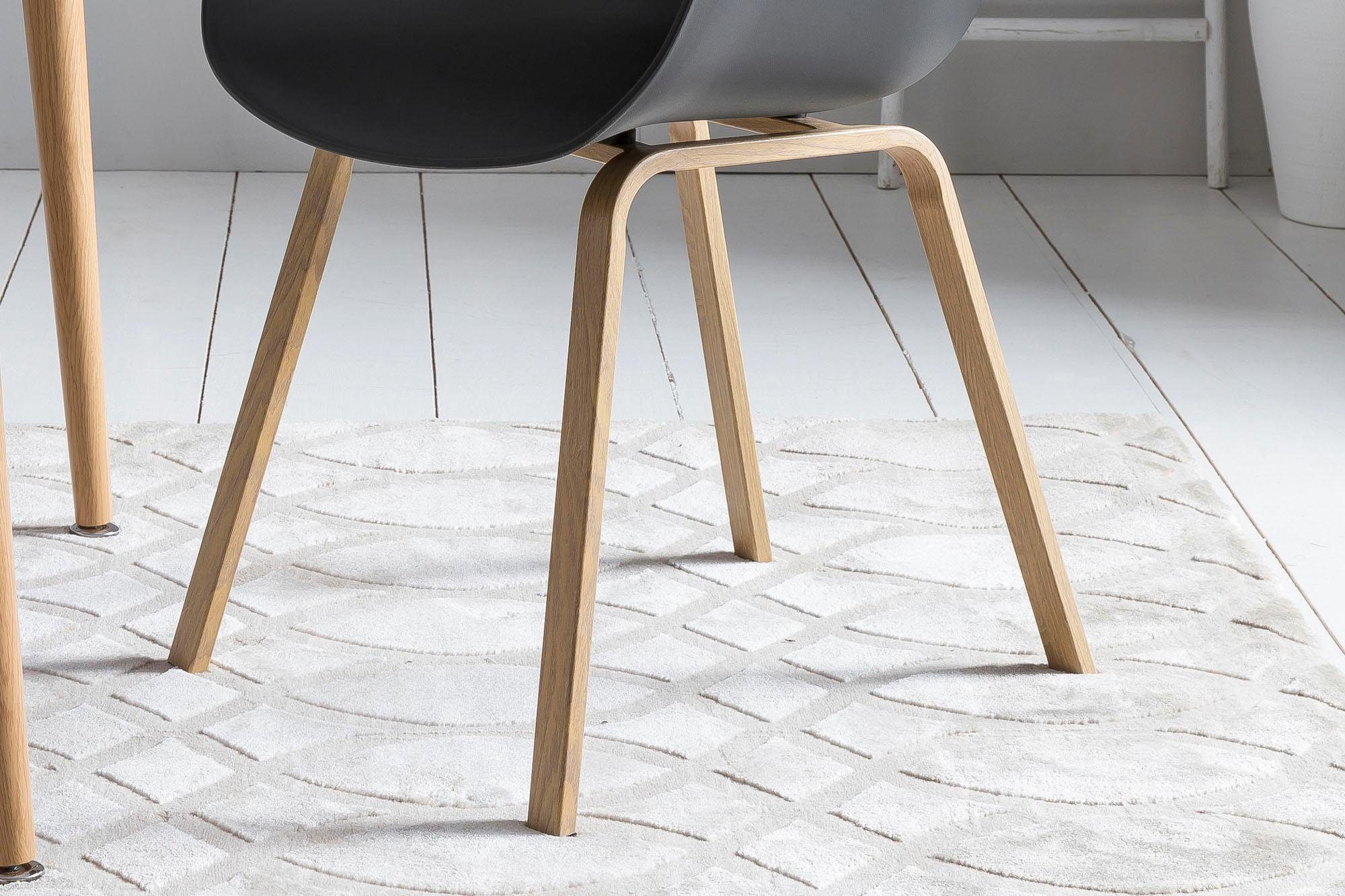 SalesFever Kuipstoel Metalen poten in hout-look (set, 2 stuks)