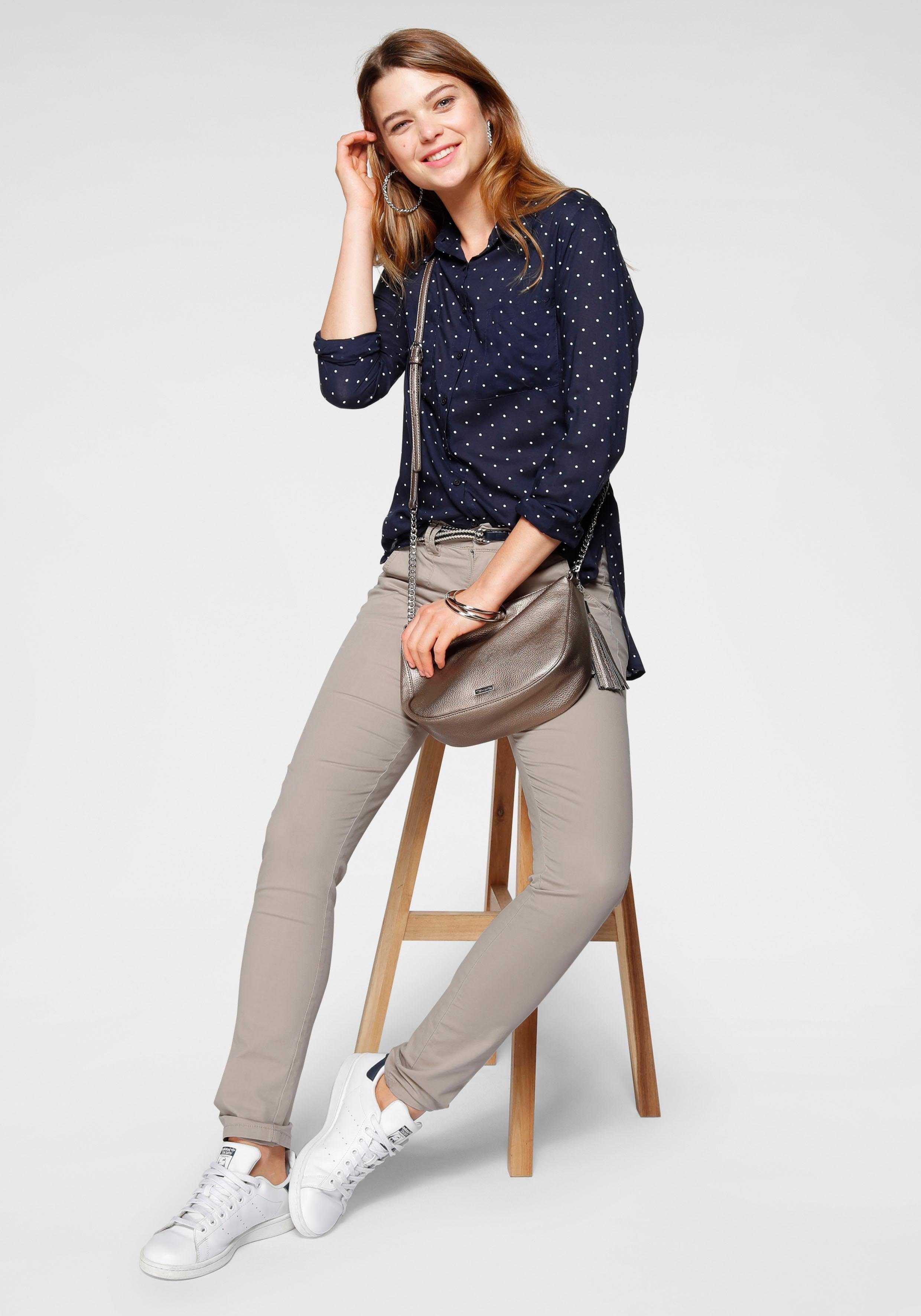 KangaROOS Chino in smal model, met koord te strikken (set, 2-delig, Met riem)
