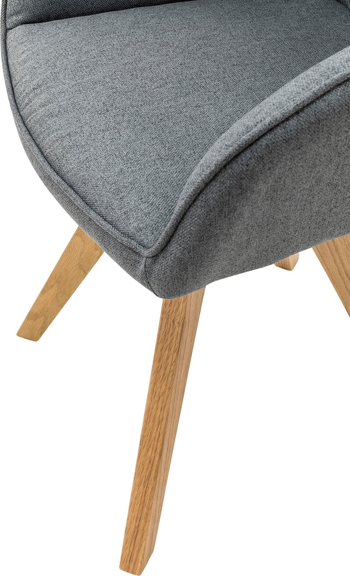 SalesFever Eetkamerstoel met diamantvormig stiksel op de rugleuning (set, 2 stuks)