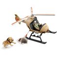 schleich speelwereld wild life, helikopter dierenredding (42476) gemaakt in europa (set) multicolor