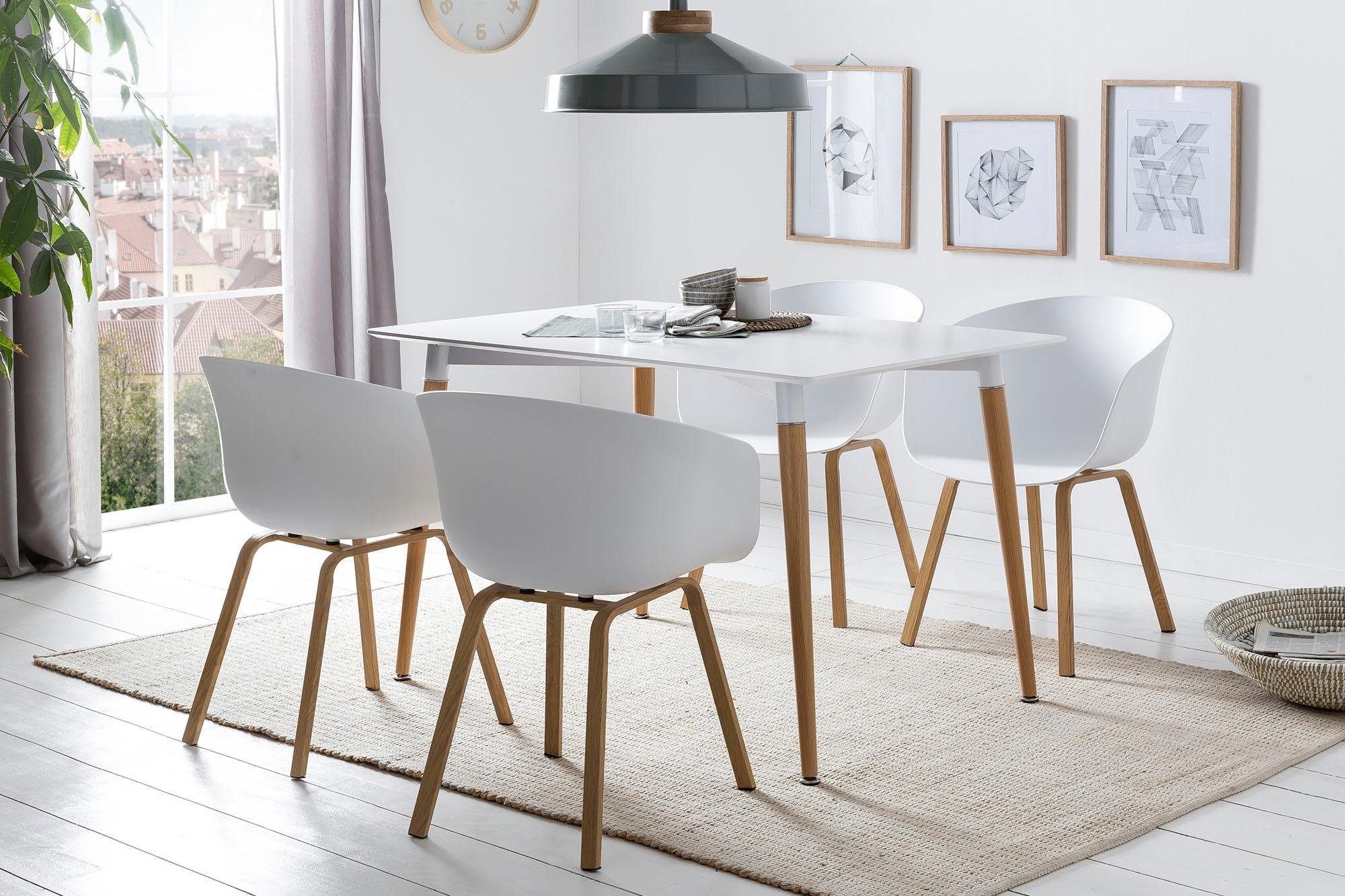 SalesFever Kuipstoel Metalen poten in hout-look (set, 2 stuks)