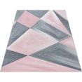 ayyildiz teppiche vloerkleed beta 1130 korte pool, woonkamer roze