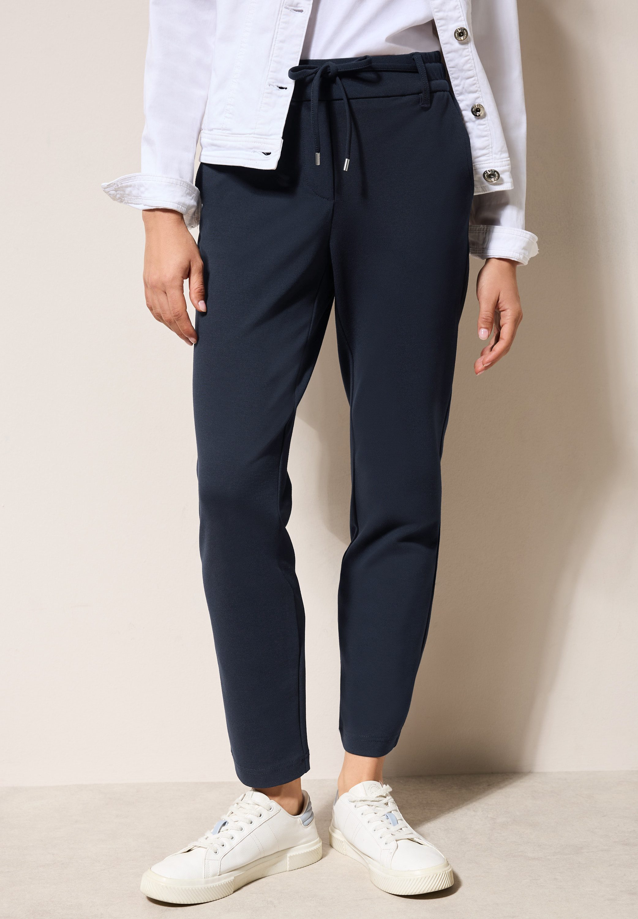 Cecil Stoffen broek Stijl Tracey met elastische taille dames harembroeken maat S (38) blauw