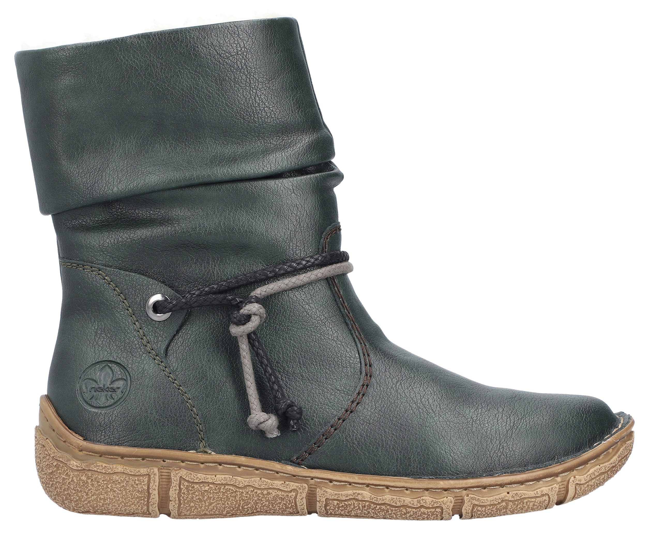 Rieker Winterlaarzen winter-enkellaars, slouchy schacht, ritssluiting, met warme voering