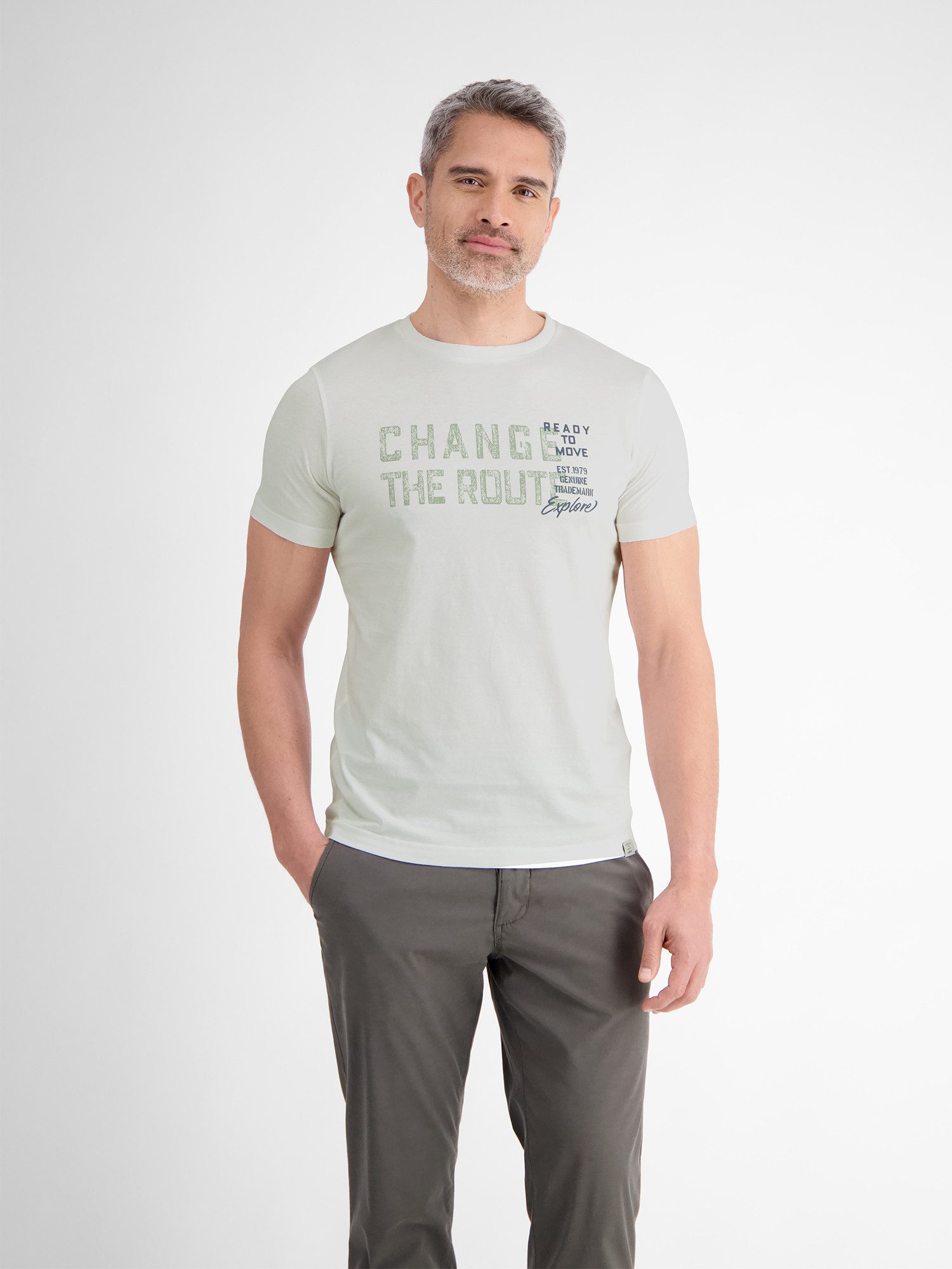 Lerros T-shirt LERROS effen T-shirt met print