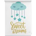 luettenhuett rolgordijn met zijbediening sweet dreams kinderrolgordijn in standaardmaat (1 stuk) blauw
