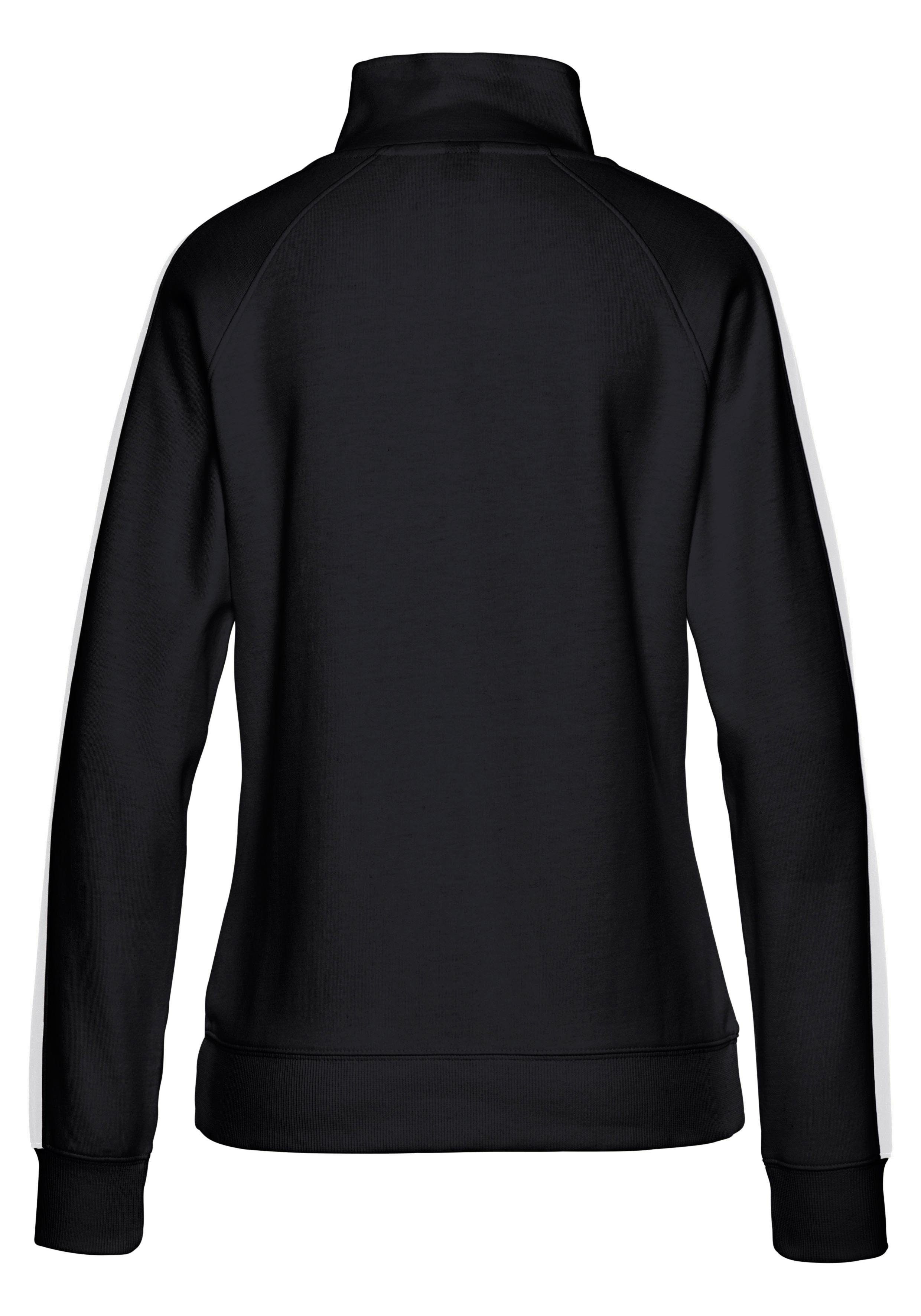 Bench. Loungewear Sweatvest met zijstrepen en staande kraag, loungewear
