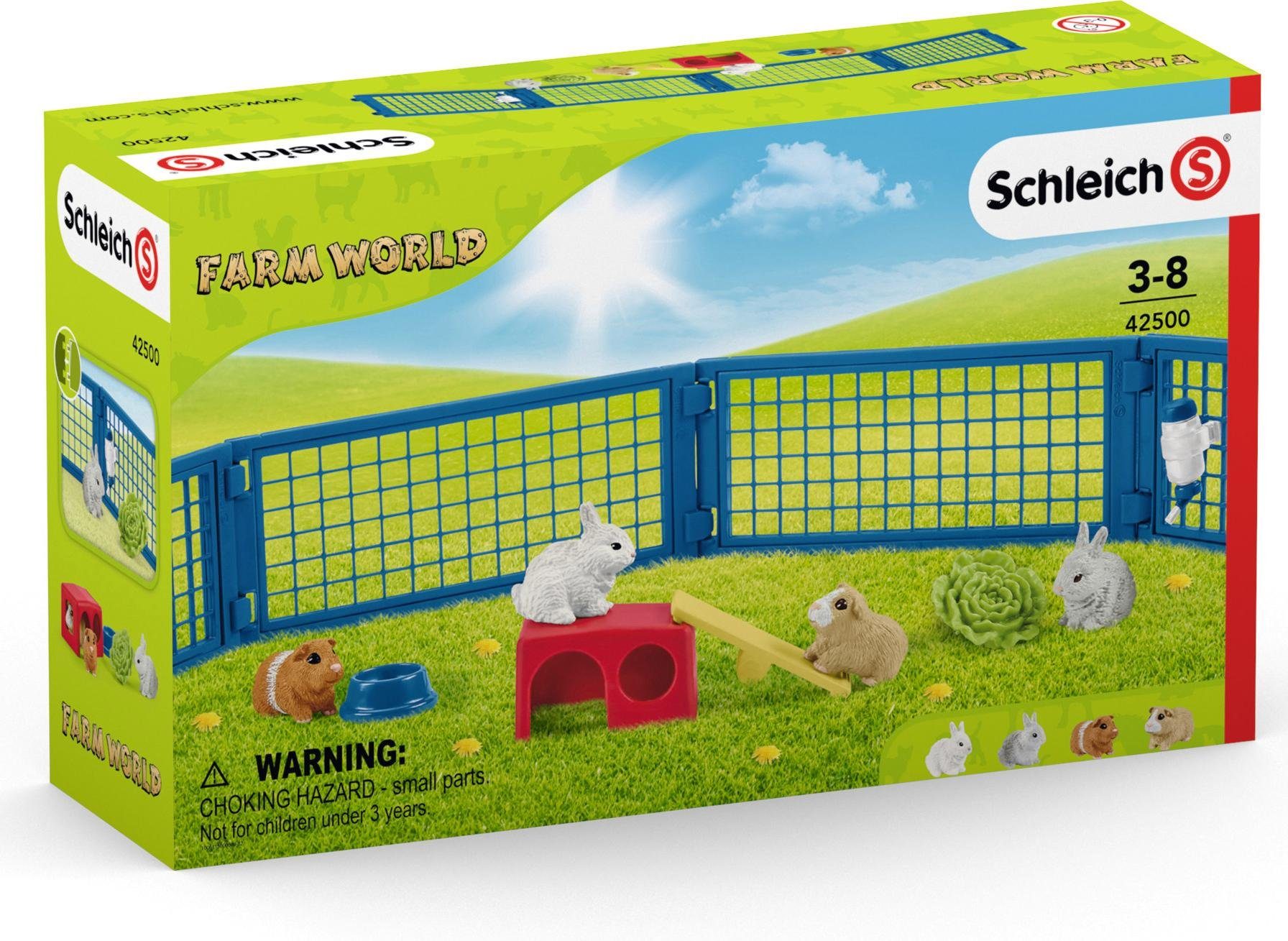 Schleich® Speelfiguur Farm World, thuis voor konijn en cavia (42500) (set)