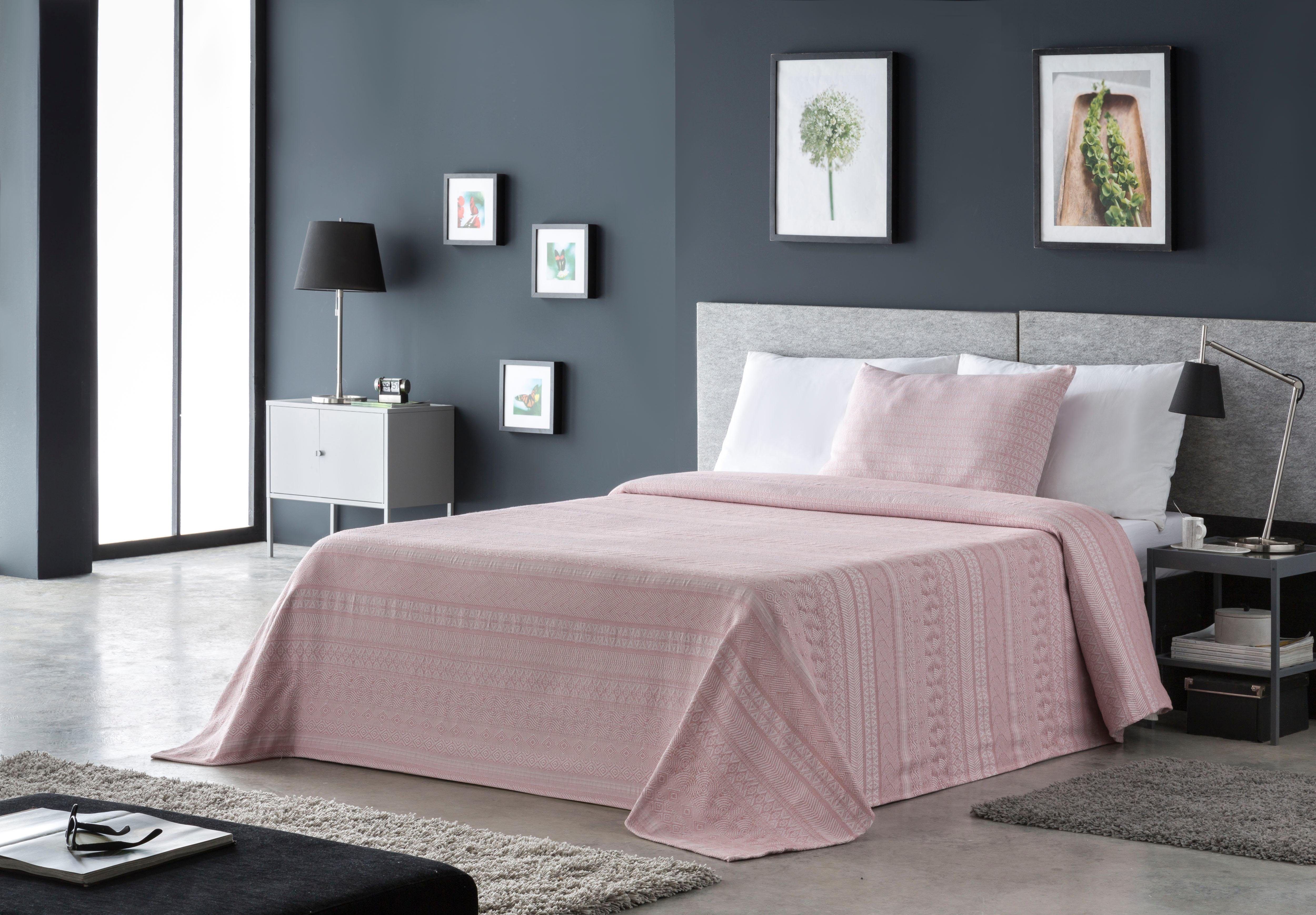 Home affaire Sprei Toscana Sprei in verschillende afmetingen, voor kinderen en volwassenen spreien maat 280 cm x 250 cm roze