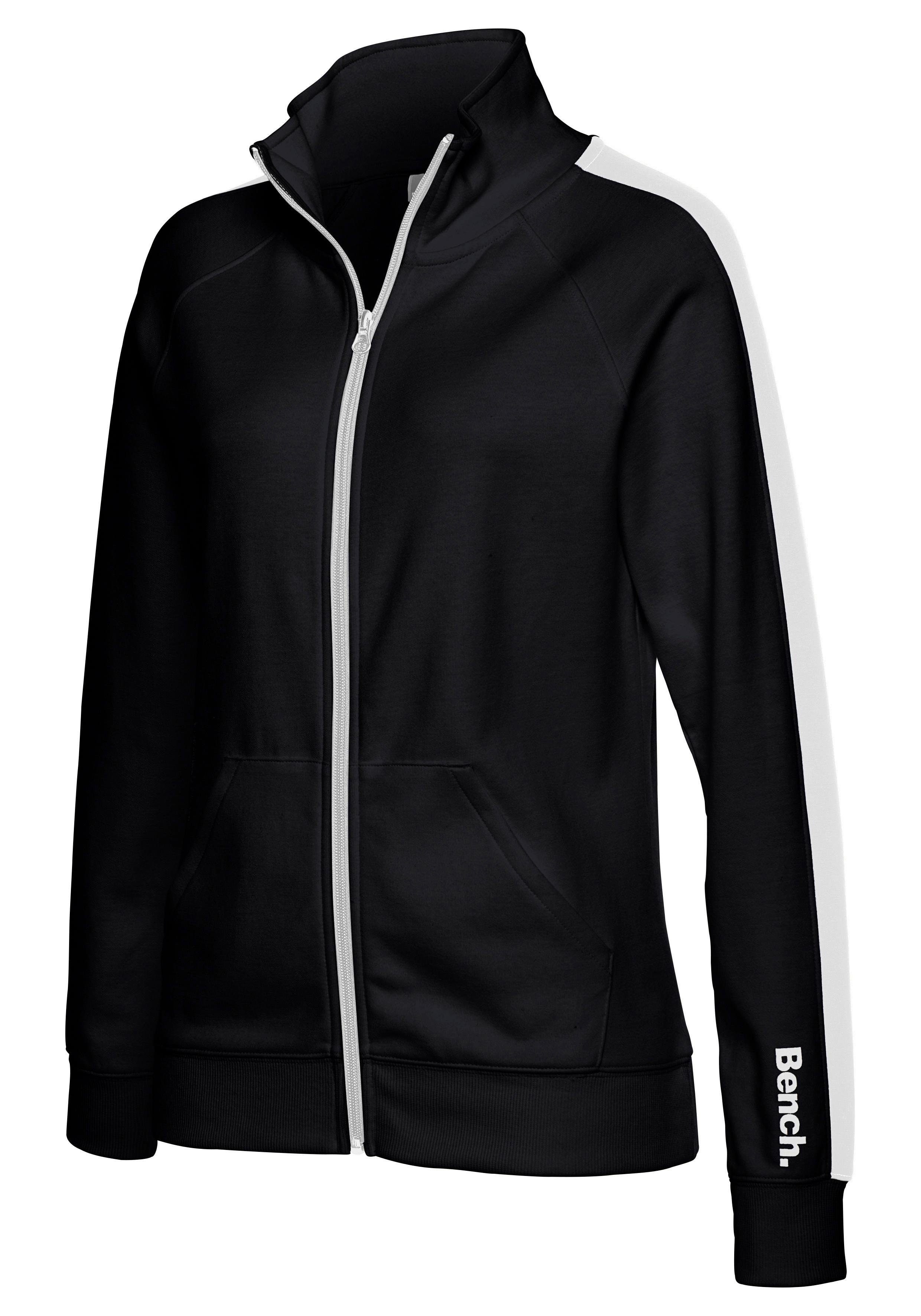 Bench. Loungewear Sweatvest met zijstrepen en staande kraag, loungewear